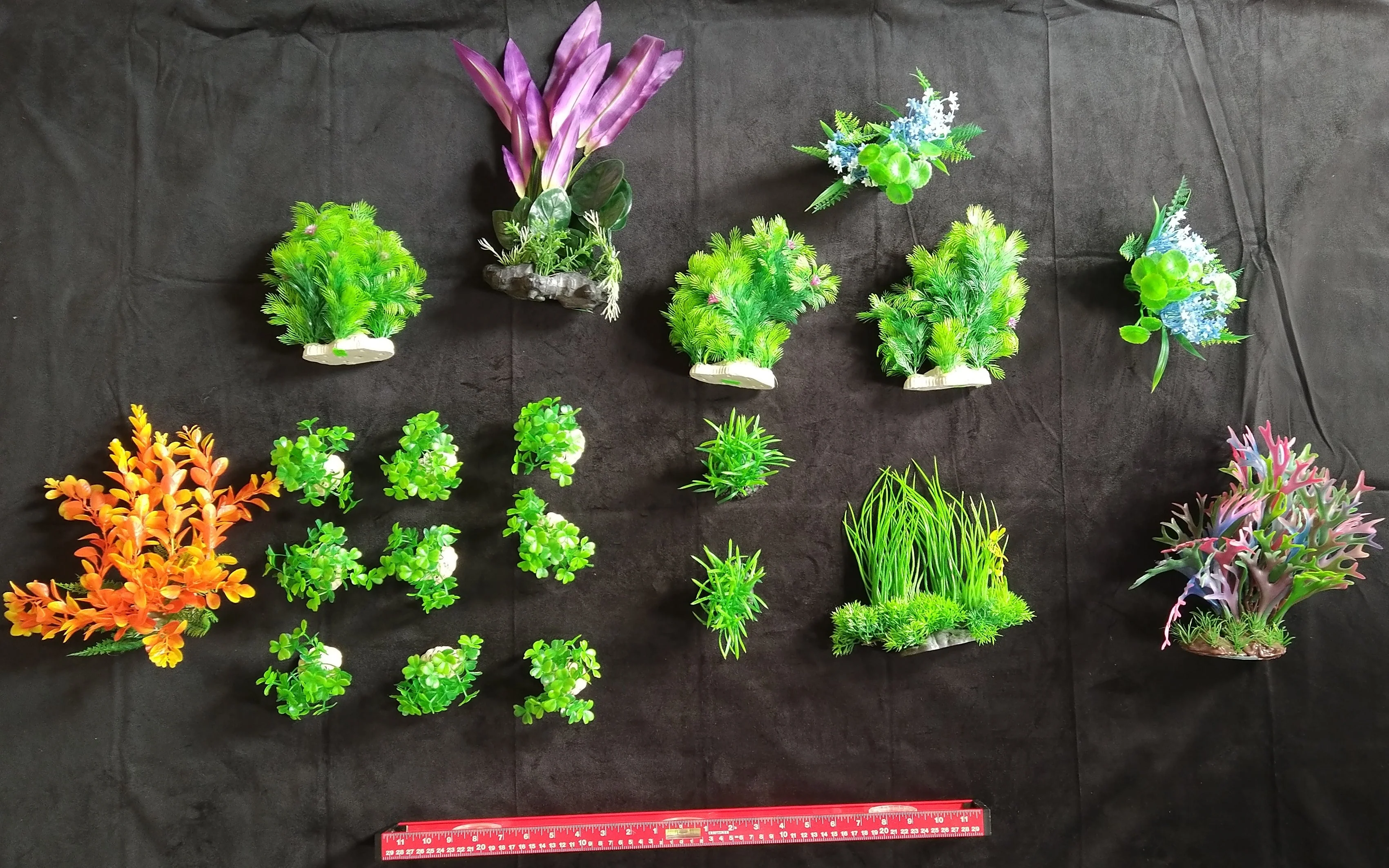 Premium Artificial Aquarium Plant Package for Fish Tank, Leprechaun City - Image 2