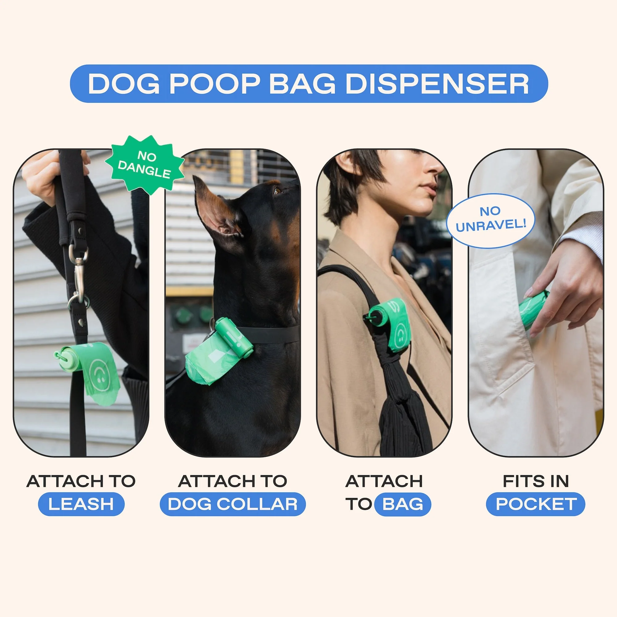 Premium Dog Poop Bag Dispenser + 15 Bags - Image 3