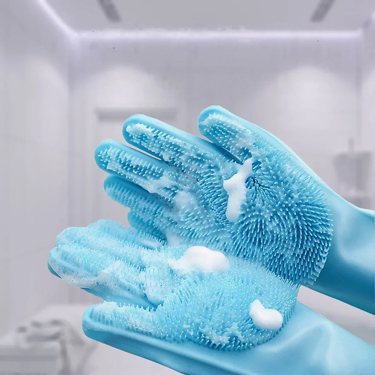 Premium Silicone Bathing Gloves for Dogs and Cats - Image 2