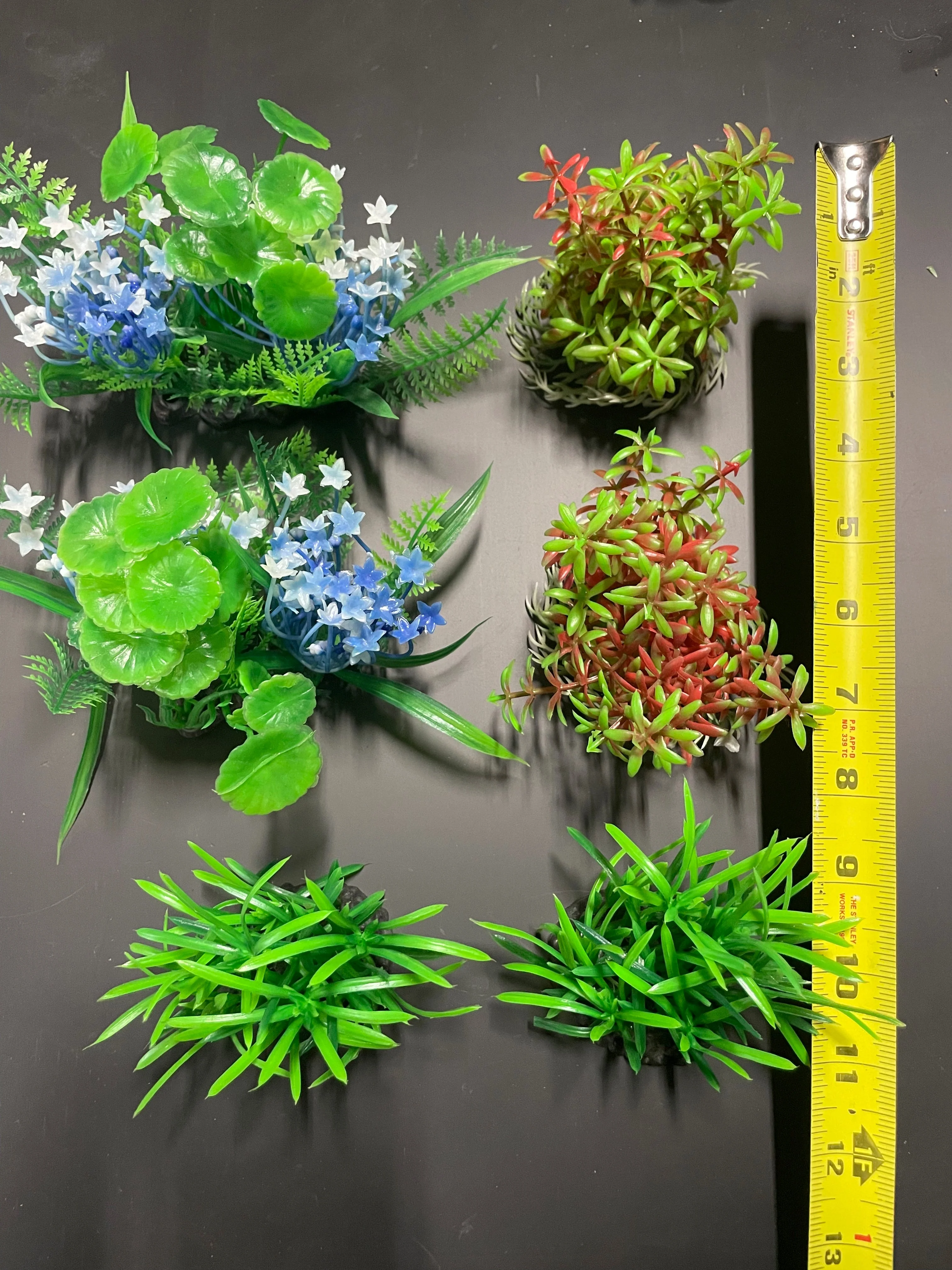 PREMIUM Small Artificial Aquarium Plants - Set of 6 - Various - Image 2