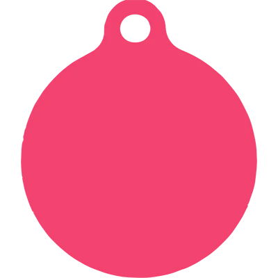 Preppy Plaid Pink HD Dog ID Tag - Image 4