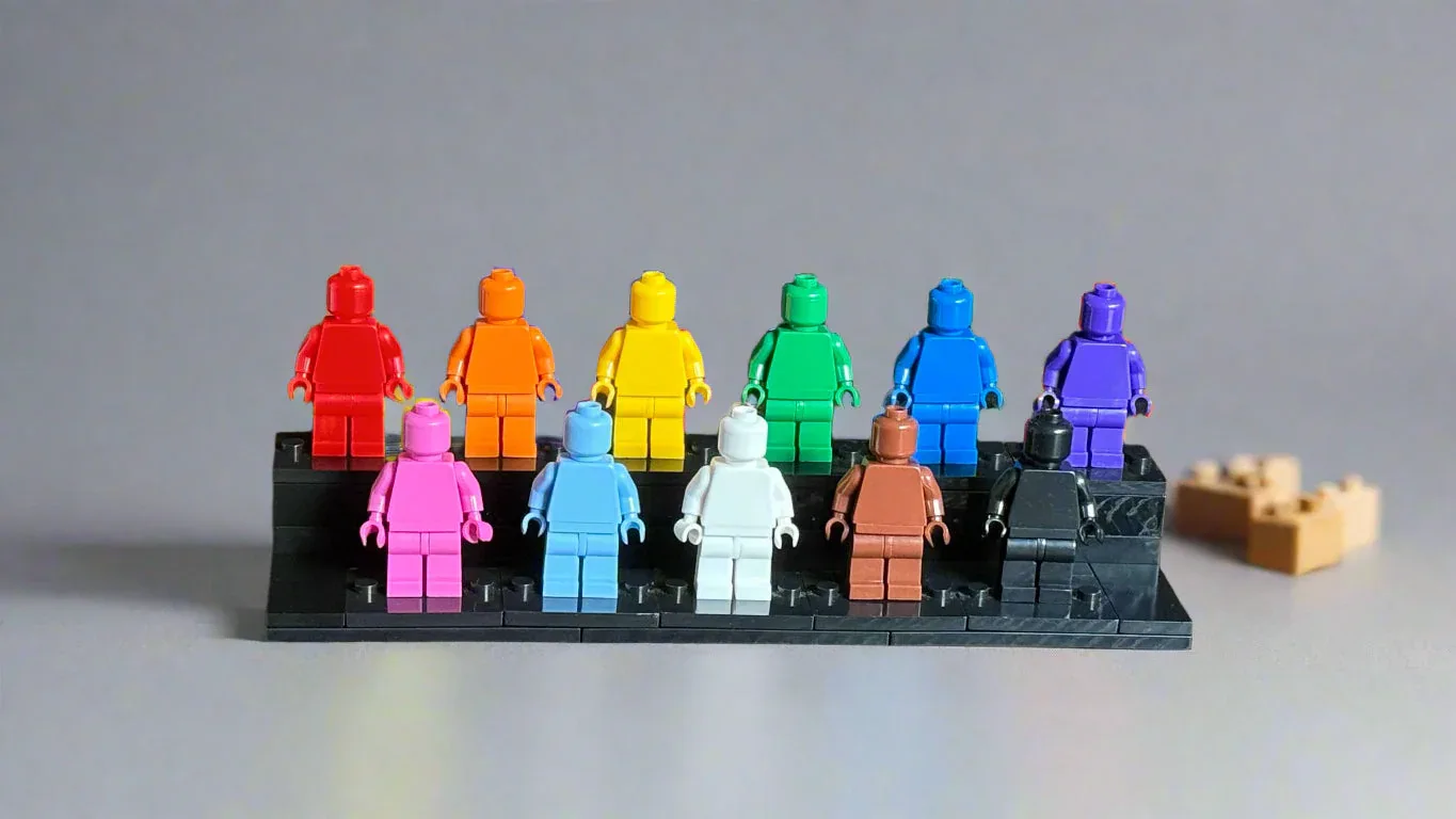 Pride Tribute Set - 11 Custom Monochrome Figures  – Brick Compatible Minifigures - Image 2