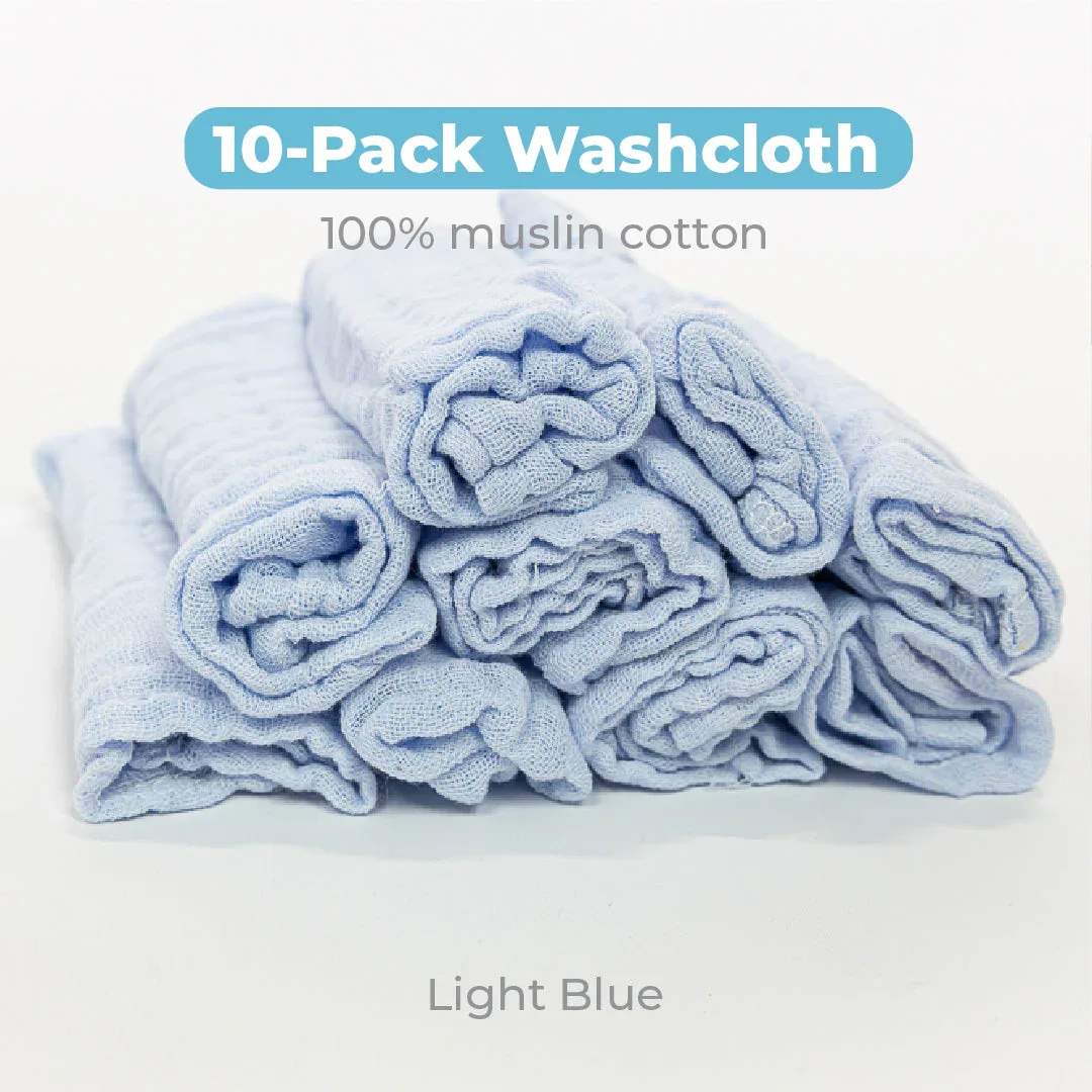 Primo Passi - Hooded Muslin Towel, Light Blue - Image 2