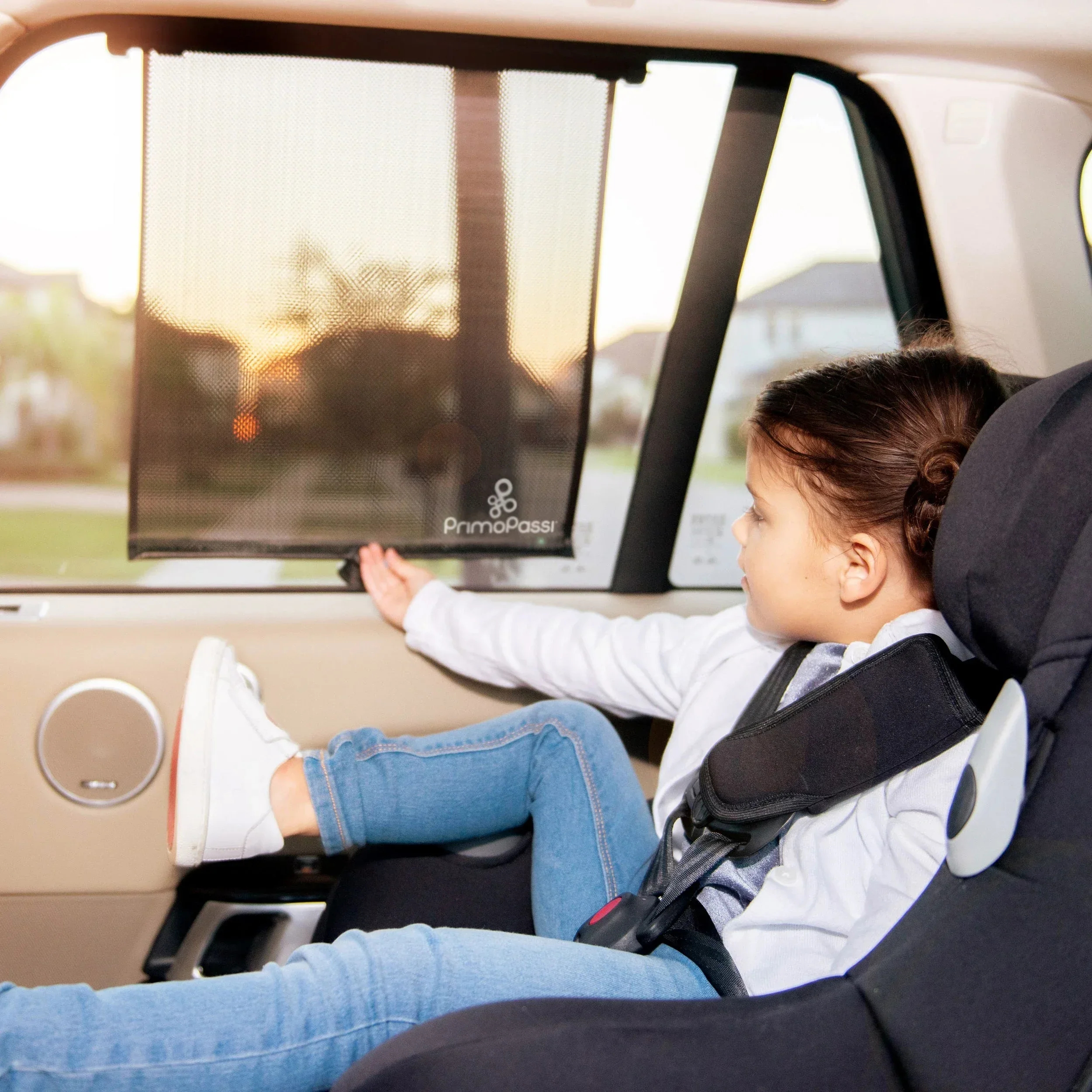 Primo Passi - Roller Window Sun Shade for Car, 2Pk, Black - Image 2