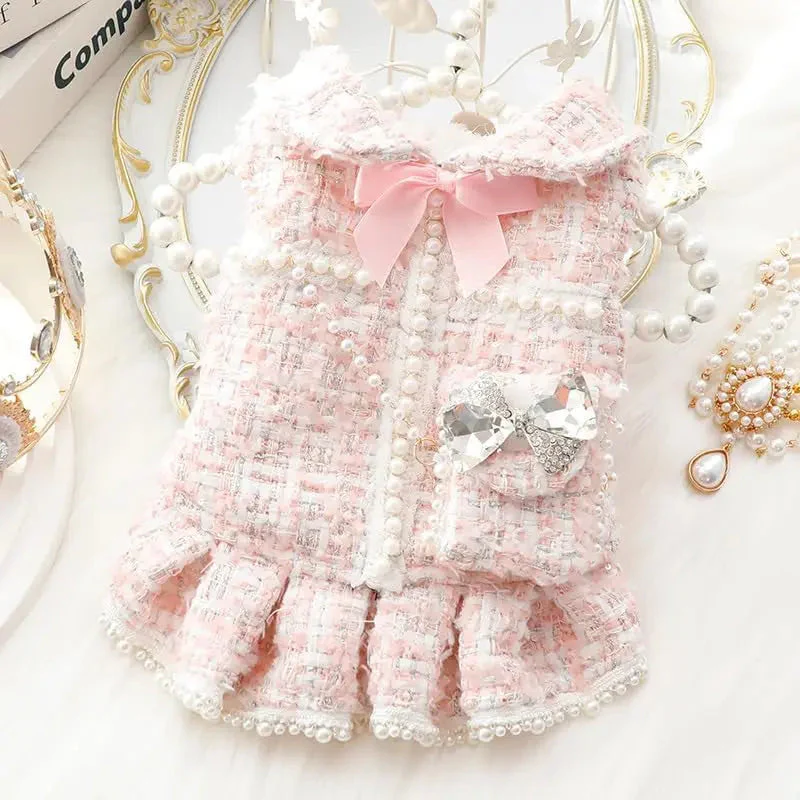 Princess Dog Dress | Lolita Tweed Coat Outfit for Small Dogs & Puppies - Image 4