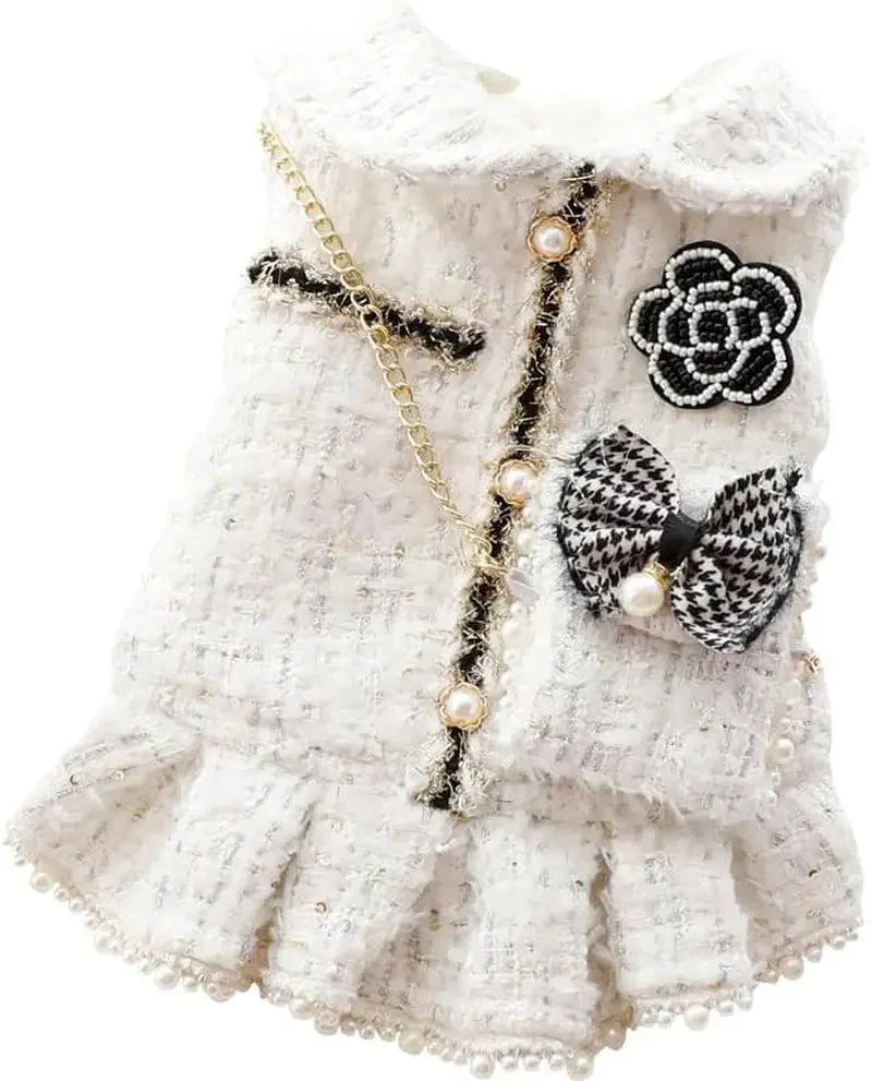 Princess Dog Dress | Lolita Tweed Coat Outfit for Small Dogs & Puppies - Image 7