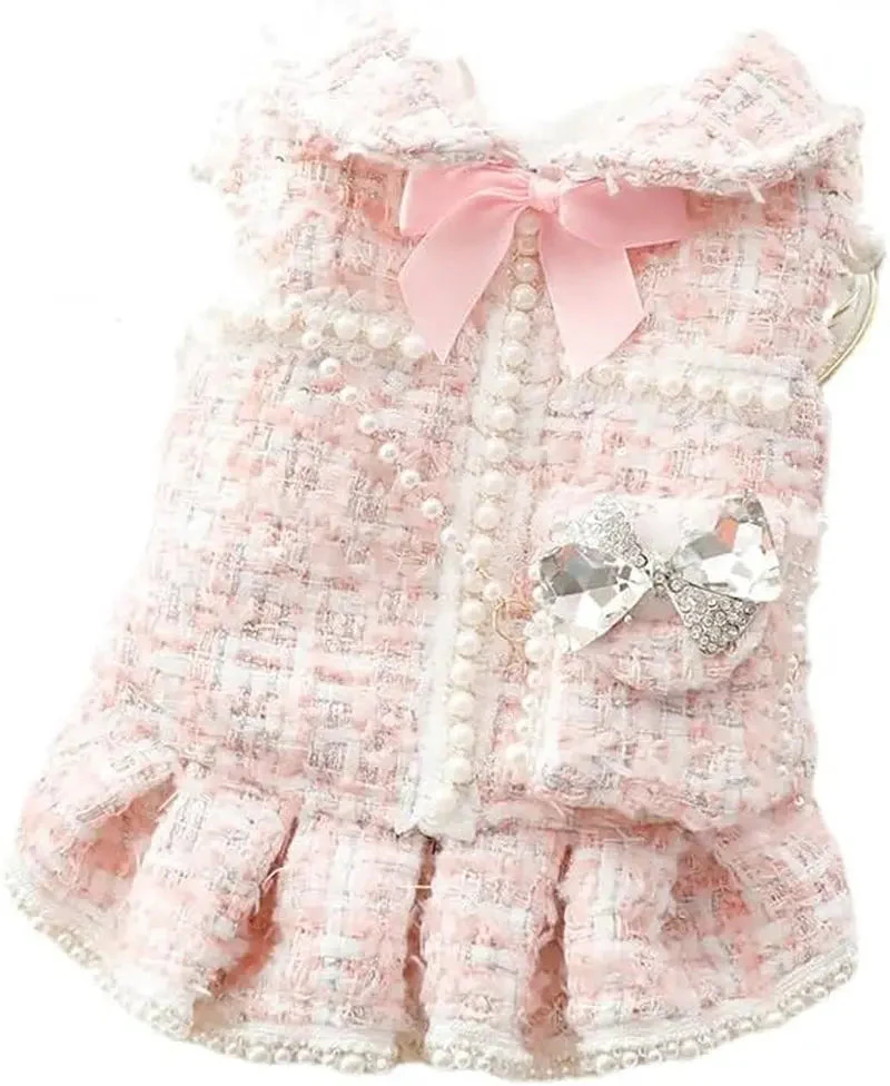 Princess Dog Dress | Lolita Tweed Coat Outfit for Small Dogs & Puppies - Image 8