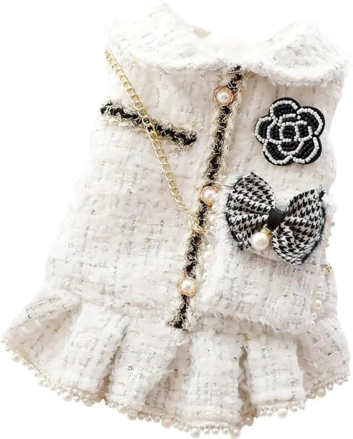 Princess Dog Dress | Lolita Tweed Coat Outfit for Small Dogs & Puppies - Image 9