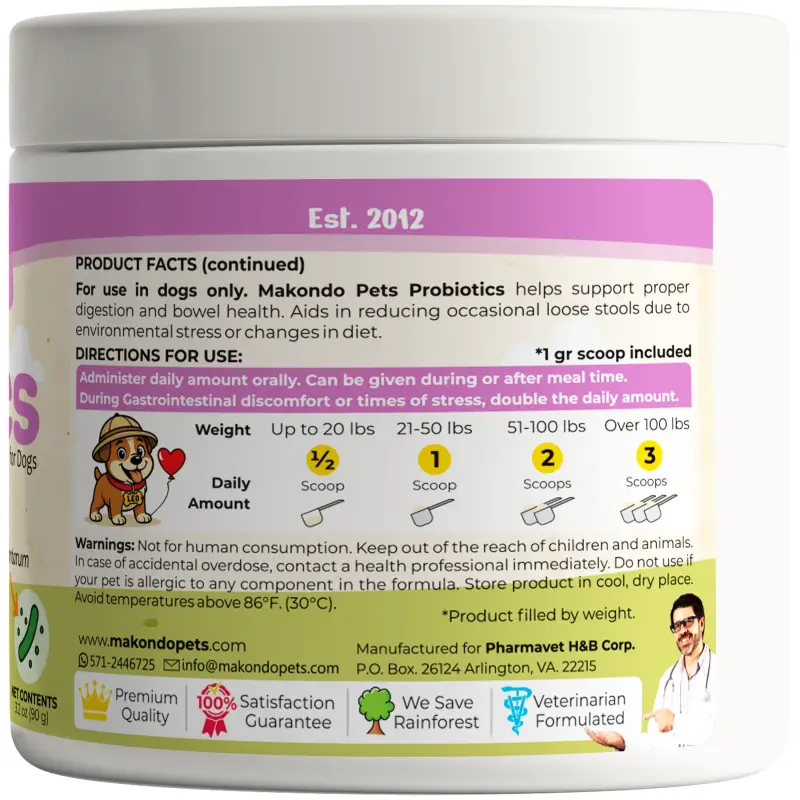 Probiotics for Dogs and Puppies. 90 Scoops - Image 10