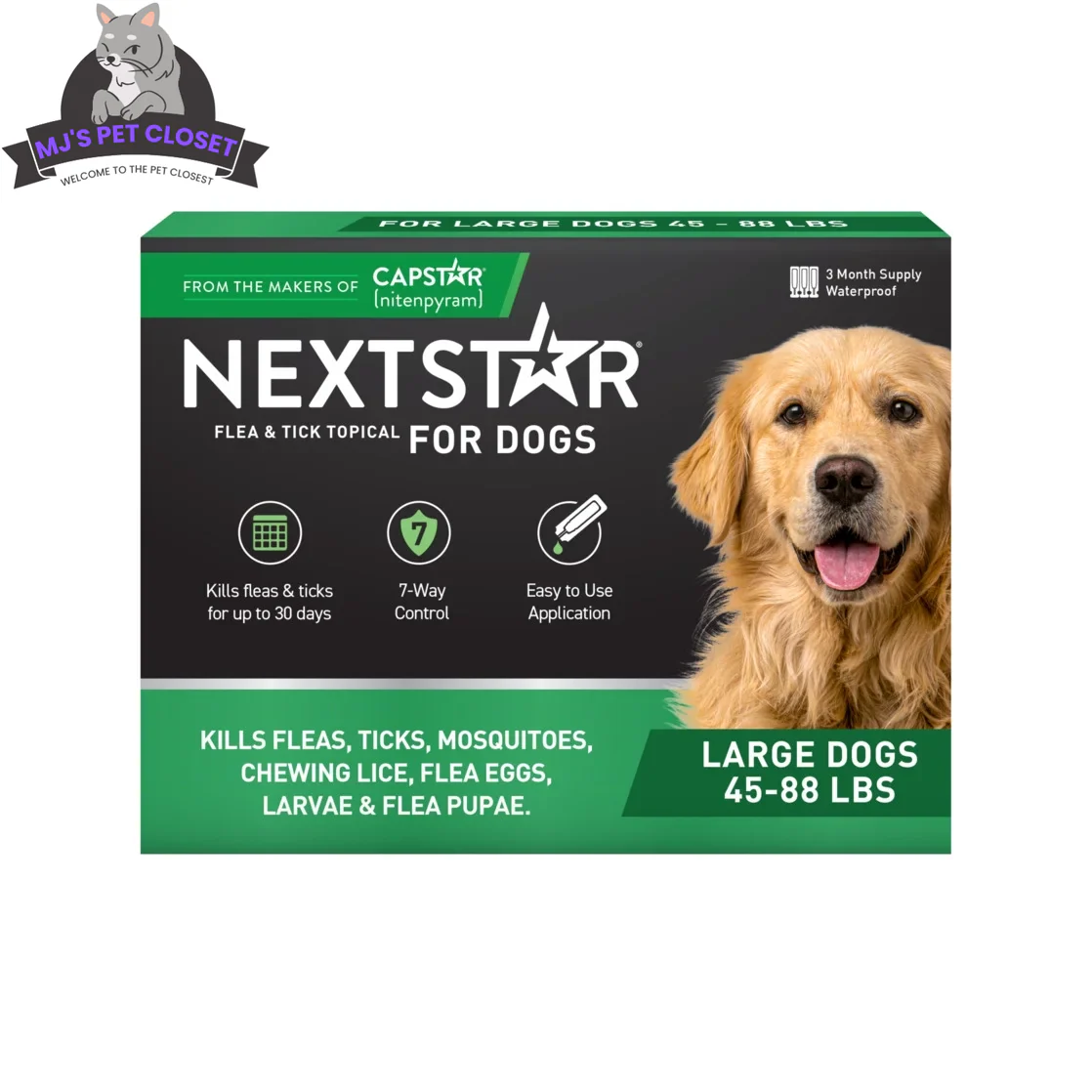 Protect Your Dog from Fleas & Ticks with NEXTSTAR: Fast-Acting 3-Month Supply for Dogs 45-88 Lbs - Image 3