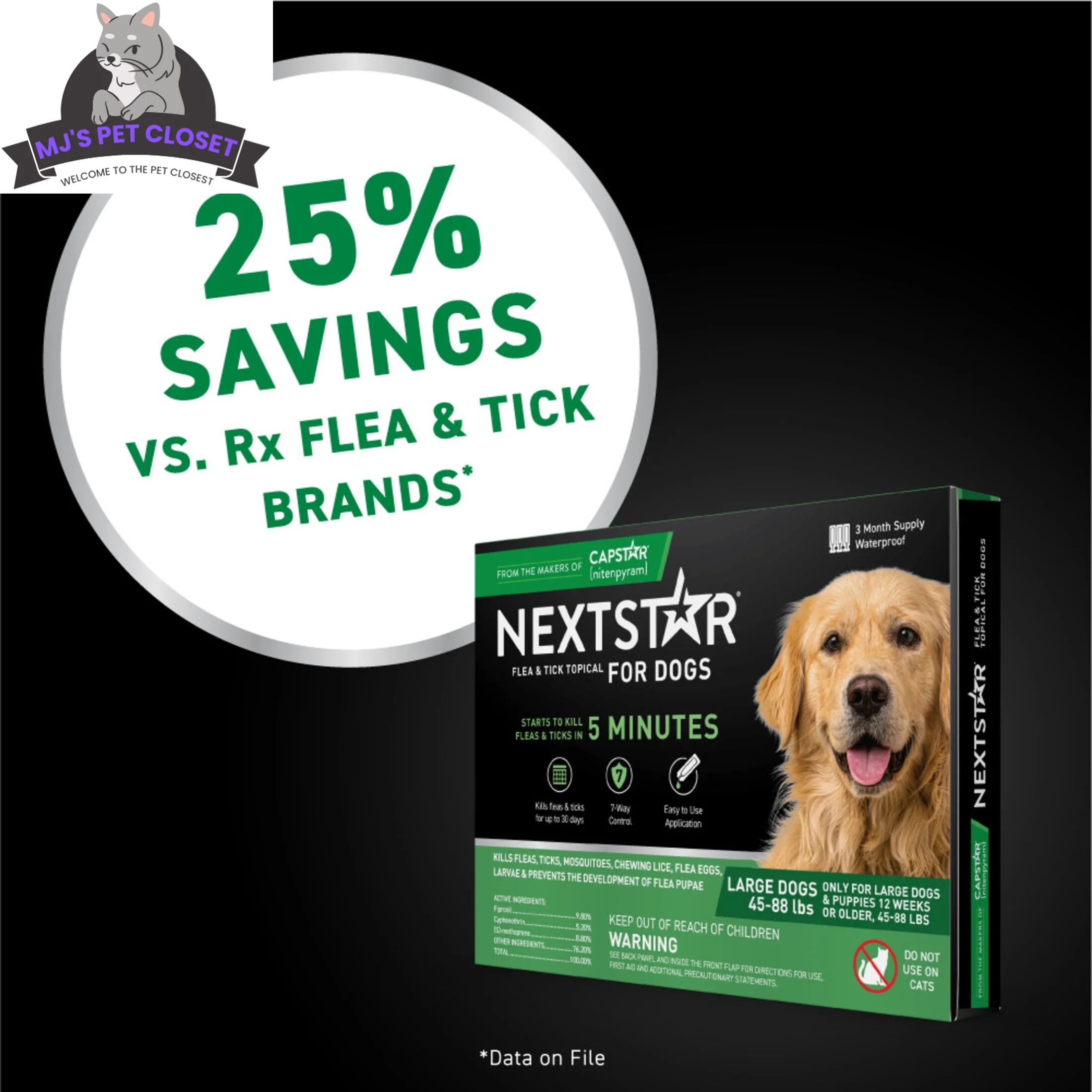 Protect Your Dog from Fleas & Ticks with NEXTSTAR: Fast-Acting 3-Month Supply for Dogs 45-88 Lbs - Image 6