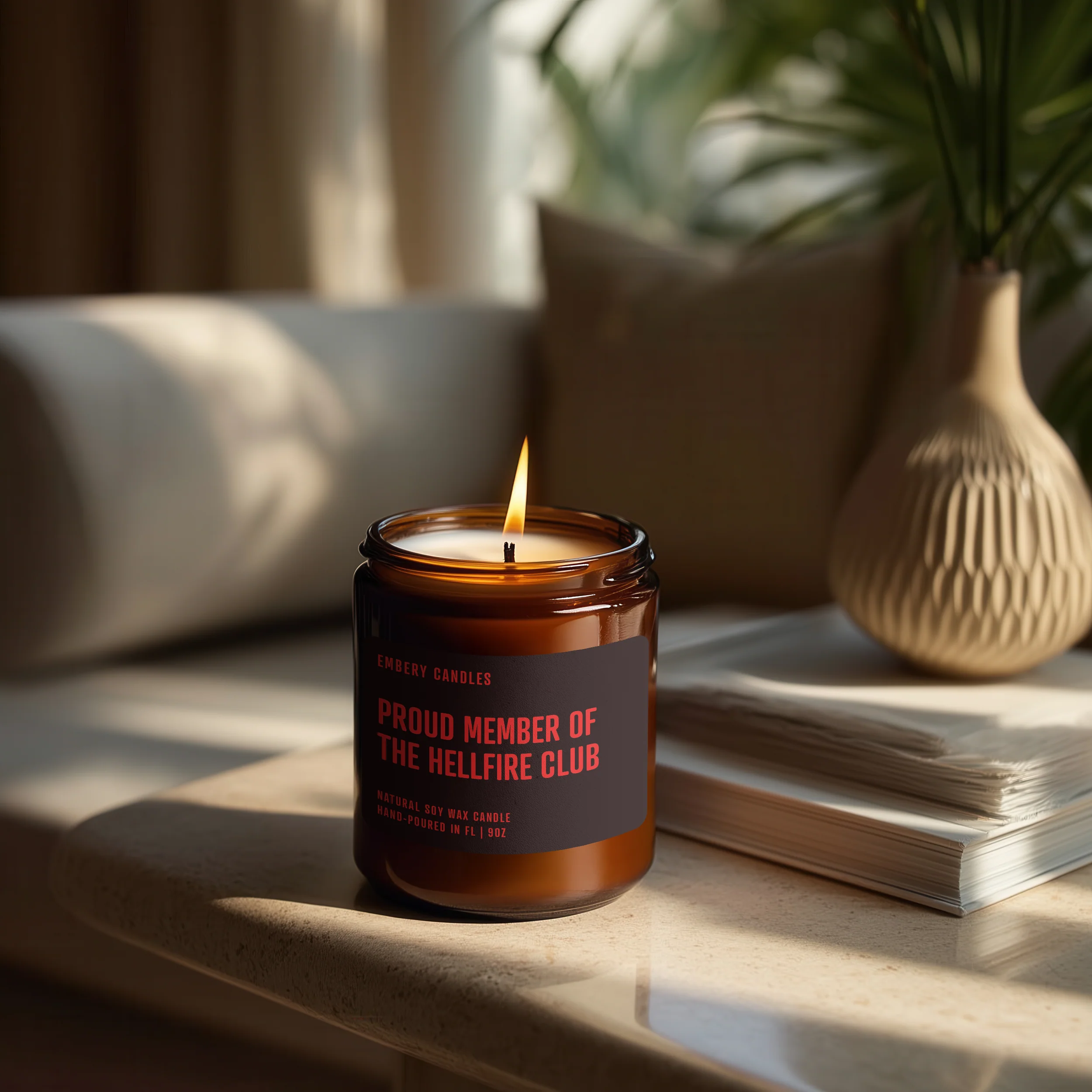 Proud Member of the Hellfire Club | Soy Wax Scented Candle - Image 3