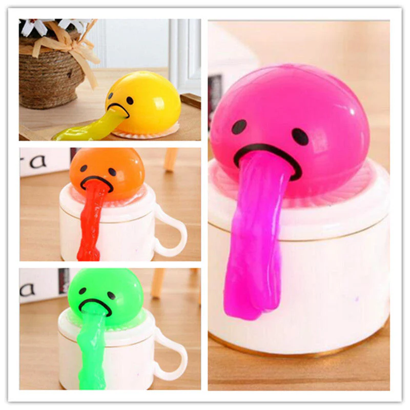 Puking Ball Brother Egg Yolk Pinch Vomit Spoof And Play Tricky Toys - Image 31