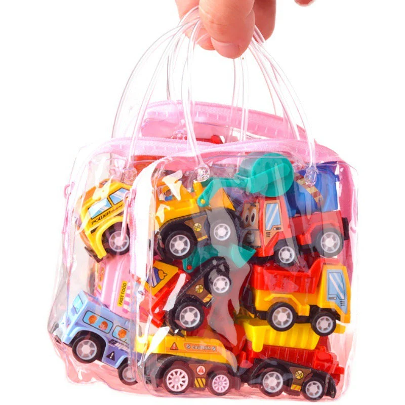 Pull Back CarInertial Car Pull Back carChildren's Fall Resistant Engineering VehicleExcavatorFire TruckTrolley Toy Stall - Image 3