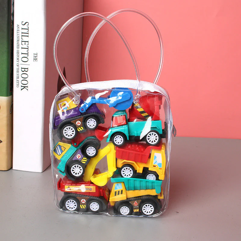Pull Back CarInertial Car Pull Back carChildren's Fall Resistant Engineering VehicleExcavatorFire TruckTrolley Toy Stall - Image 5