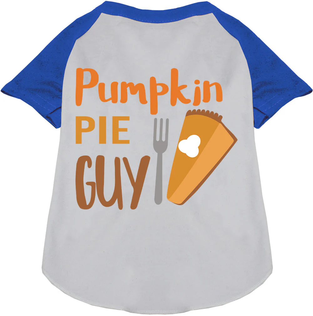 Pumpkin Pie Guy Pet Raglan Shirt - Image 3