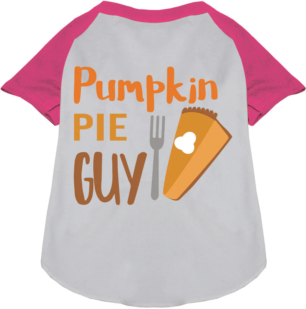 Pumpkin Pie Guy Pet Raglan Shirt - Image 5