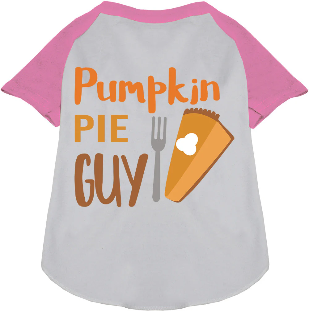 Pumpkin Pie Guy Pet Raglan Shirt - Image 6