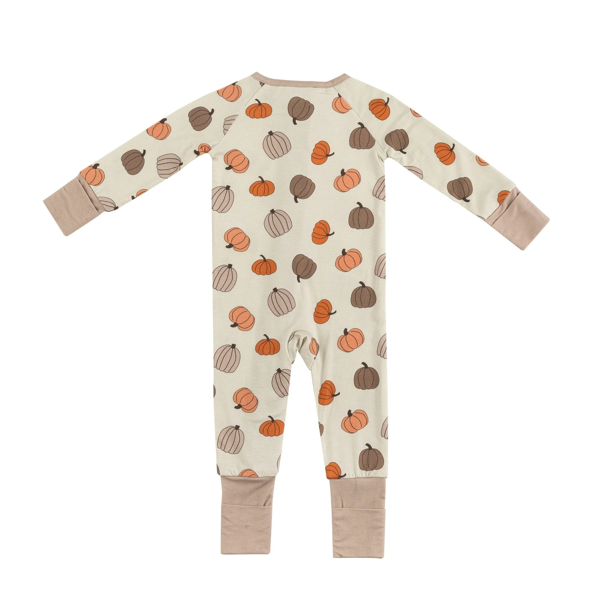Pumpkins Beige (Convertible Zip Footies) - Image 3