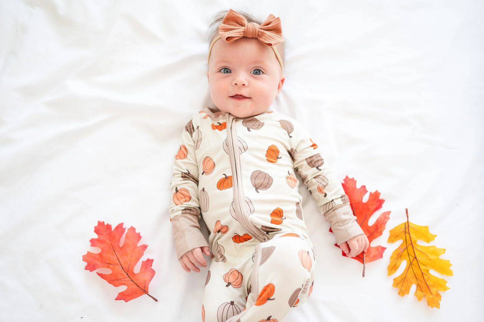 Pumpkins Beige (Convertible Zip Footies) - Image 8