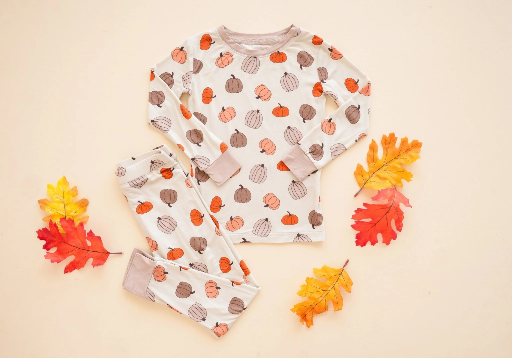 Pumpkins Beige (Long Sleeve PJ) - Image 7