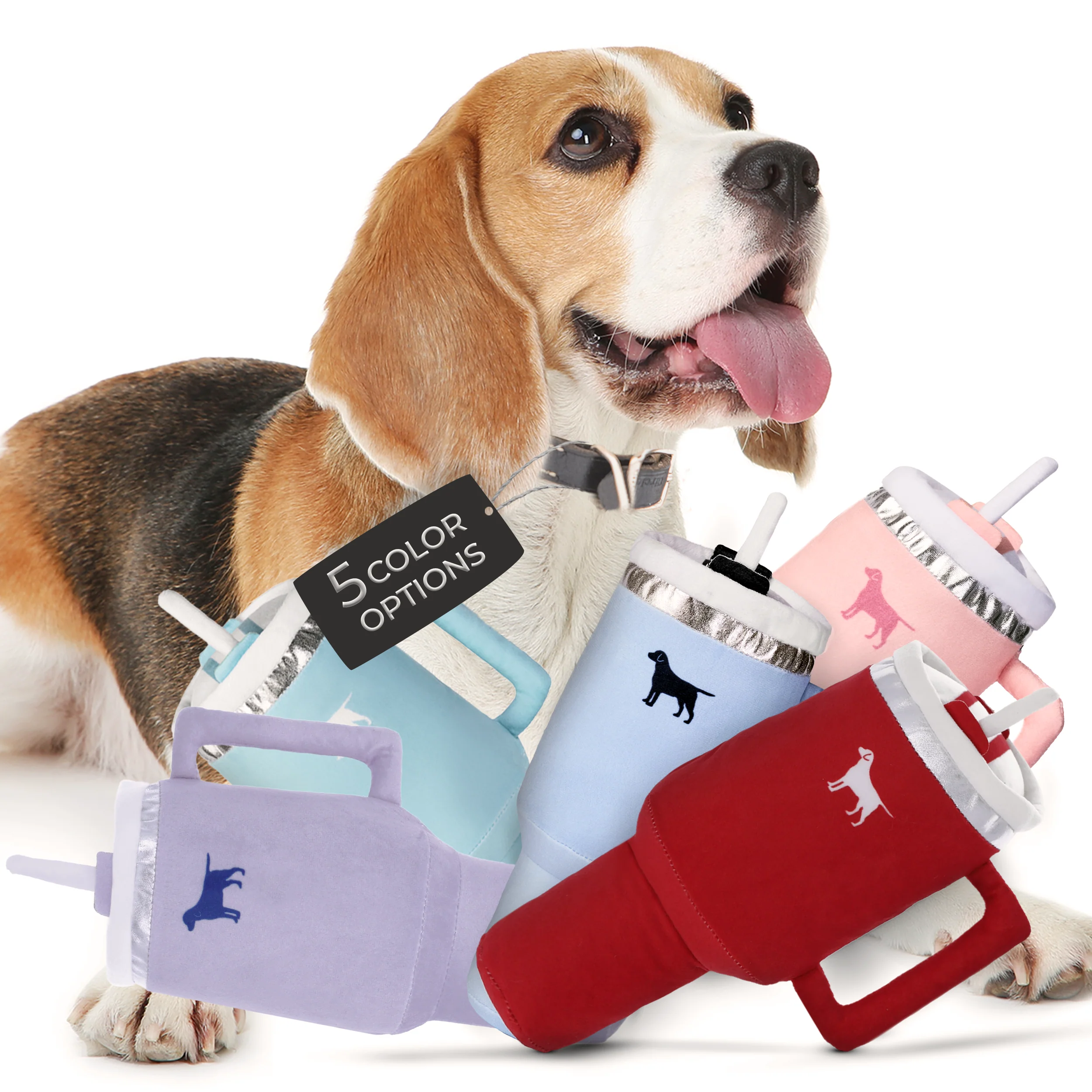 Pup Cup Tumbler Plush Squeaky Dog Toy- Ideal Birthday Dog Toy Gift - Image 9