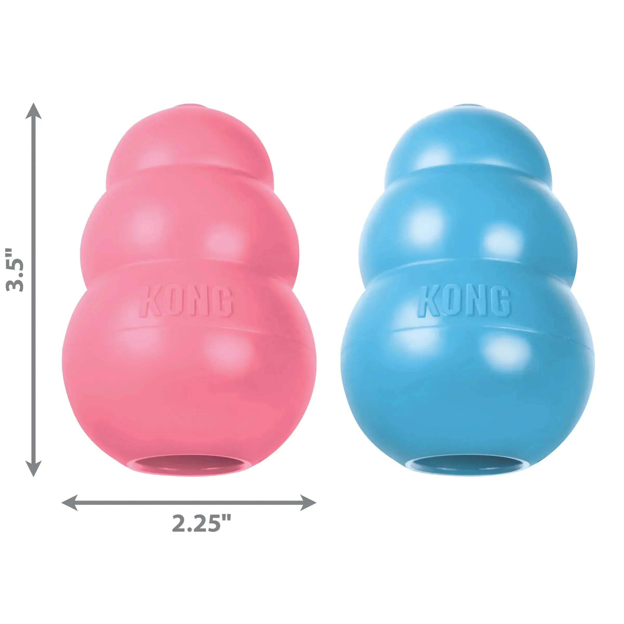 Puppy Dog Chew Toy, Blue, Medium 3.5 Inches - Image 5