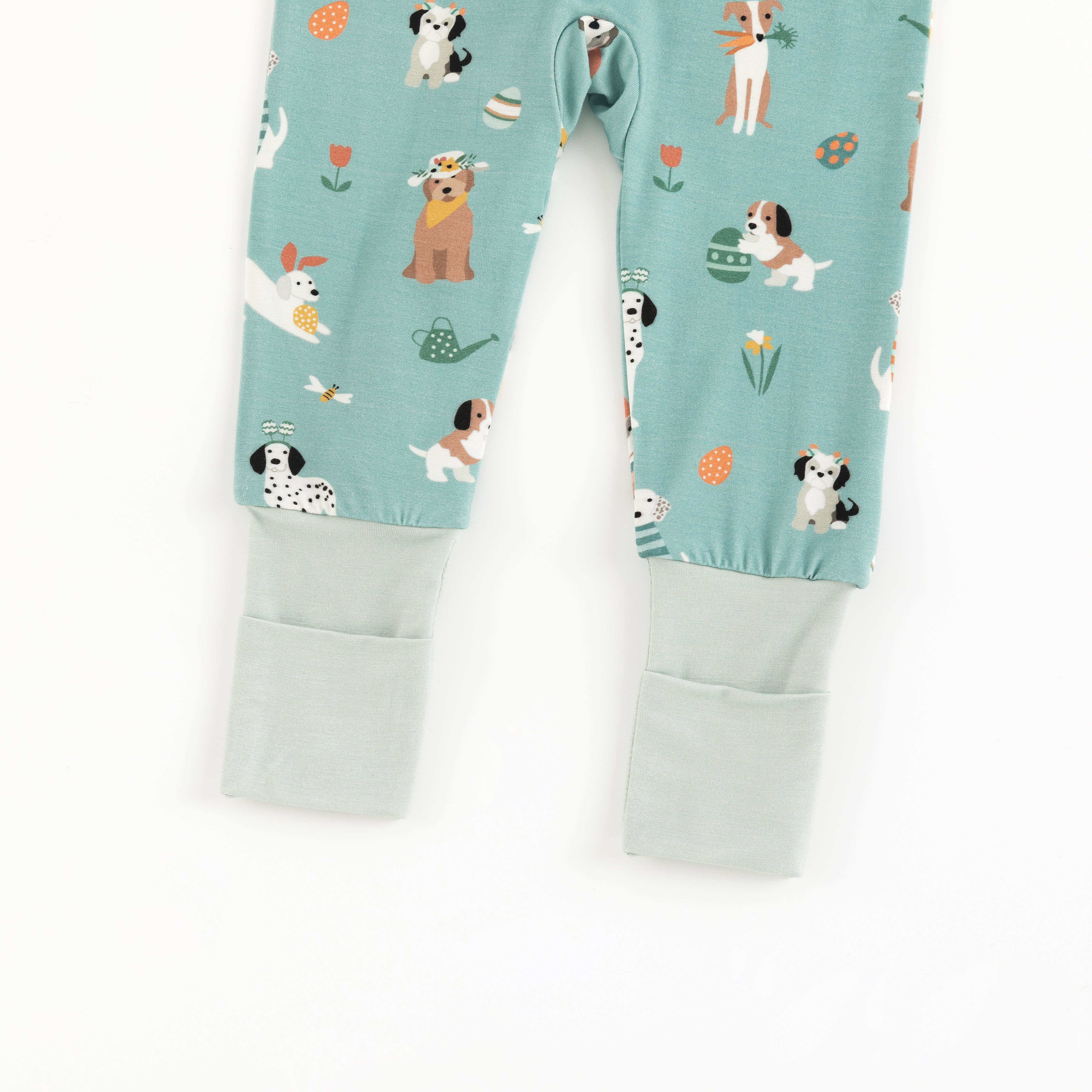 Puppy Egg Hunt (Convertible Zip Footies) - Aquamarine - Image 7