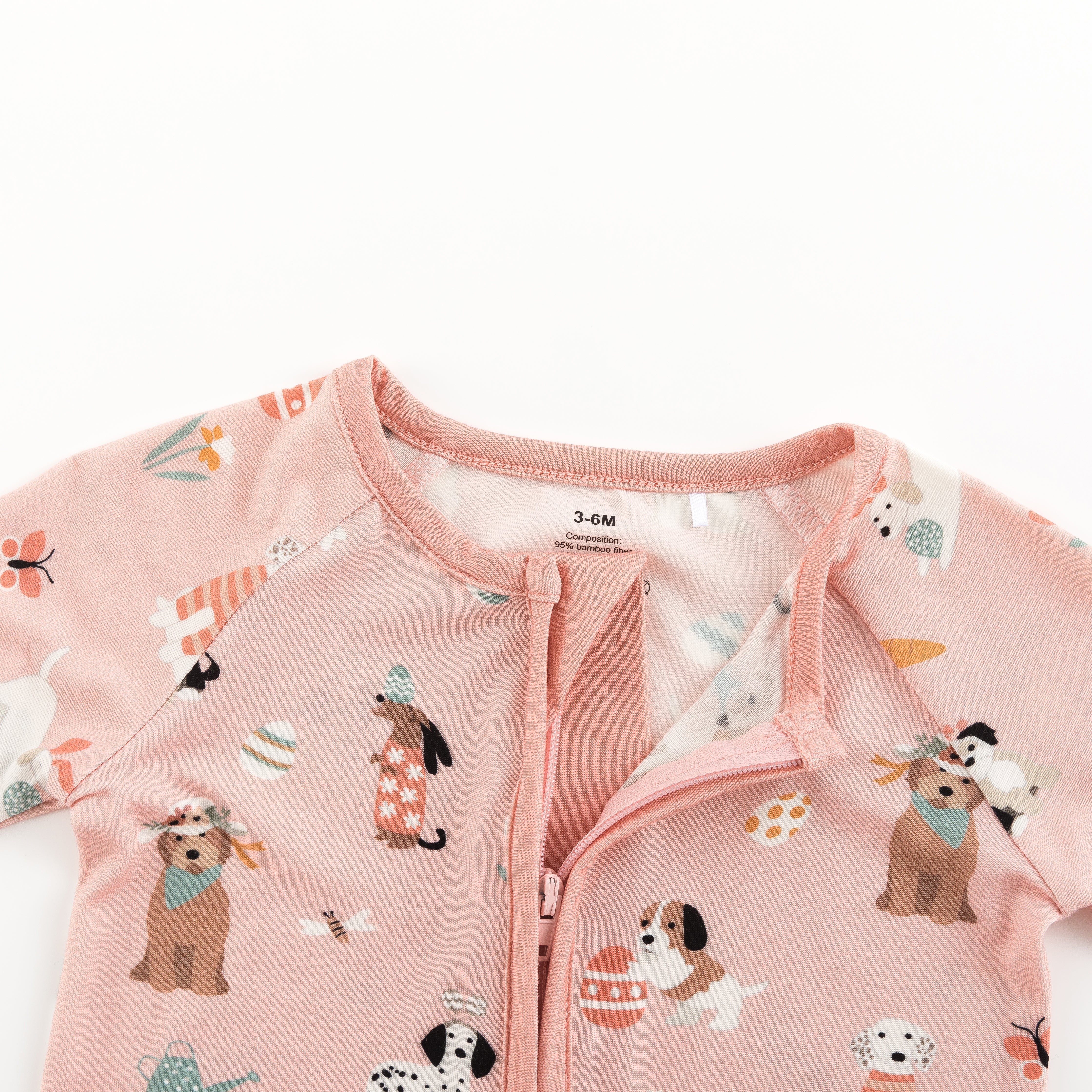 Puppy Egg Hunt (Convertible Zip Footies) - Pink - Image 5
