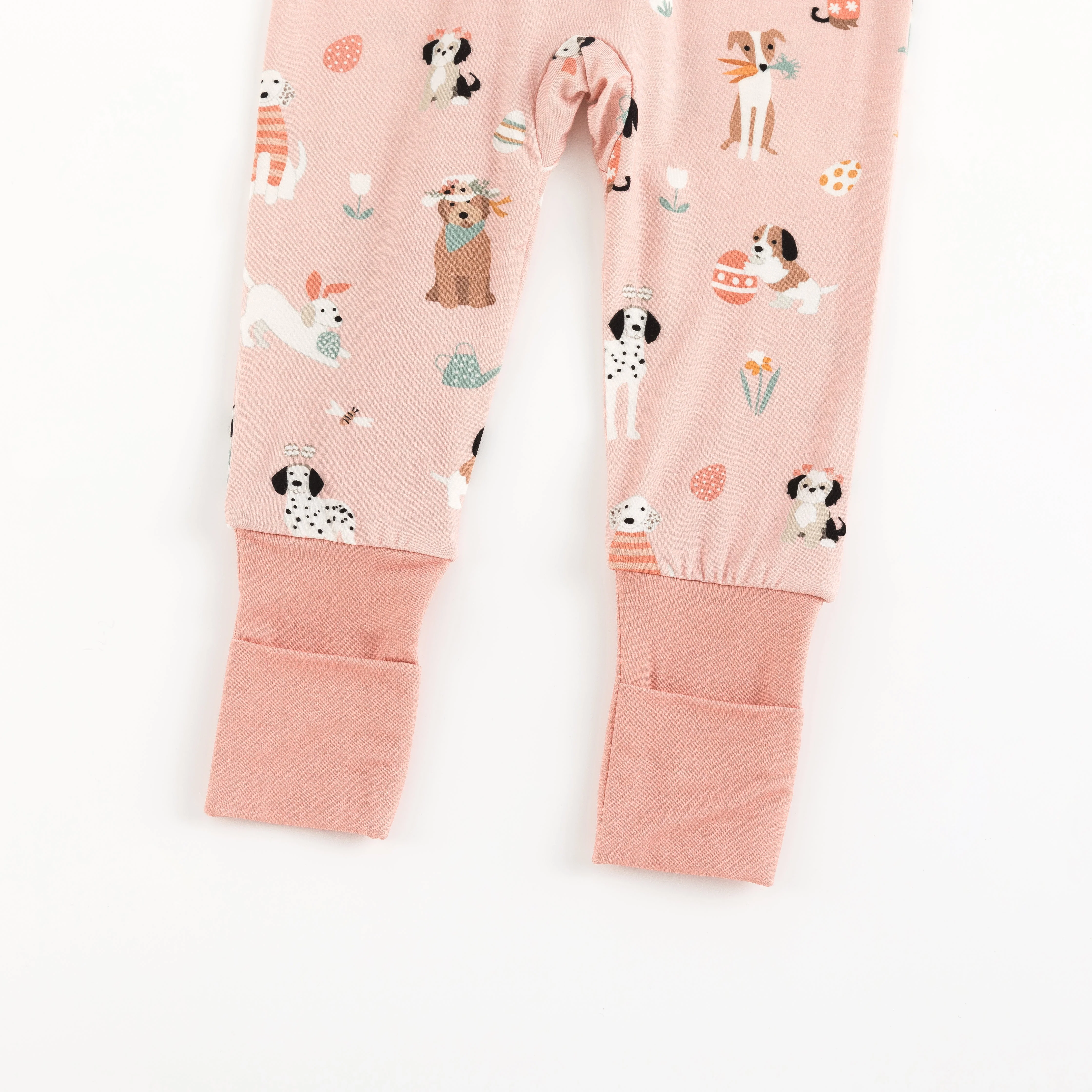Puppy Egg Hunt (Convertible Zip Footies) - Pink - Image 6
