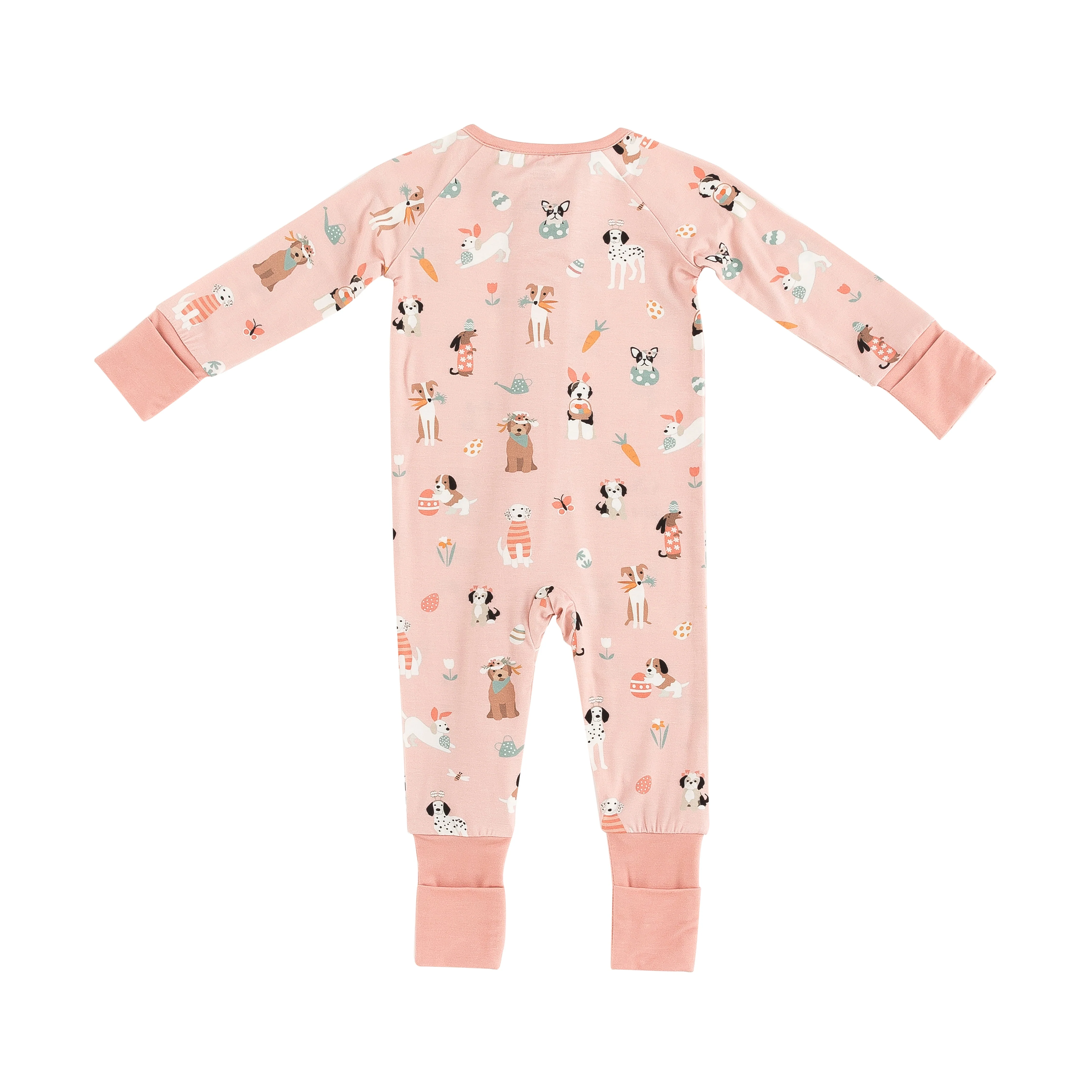 Puppy Egg Hunt (Convertible Zip Footies) - Pink - Image 7