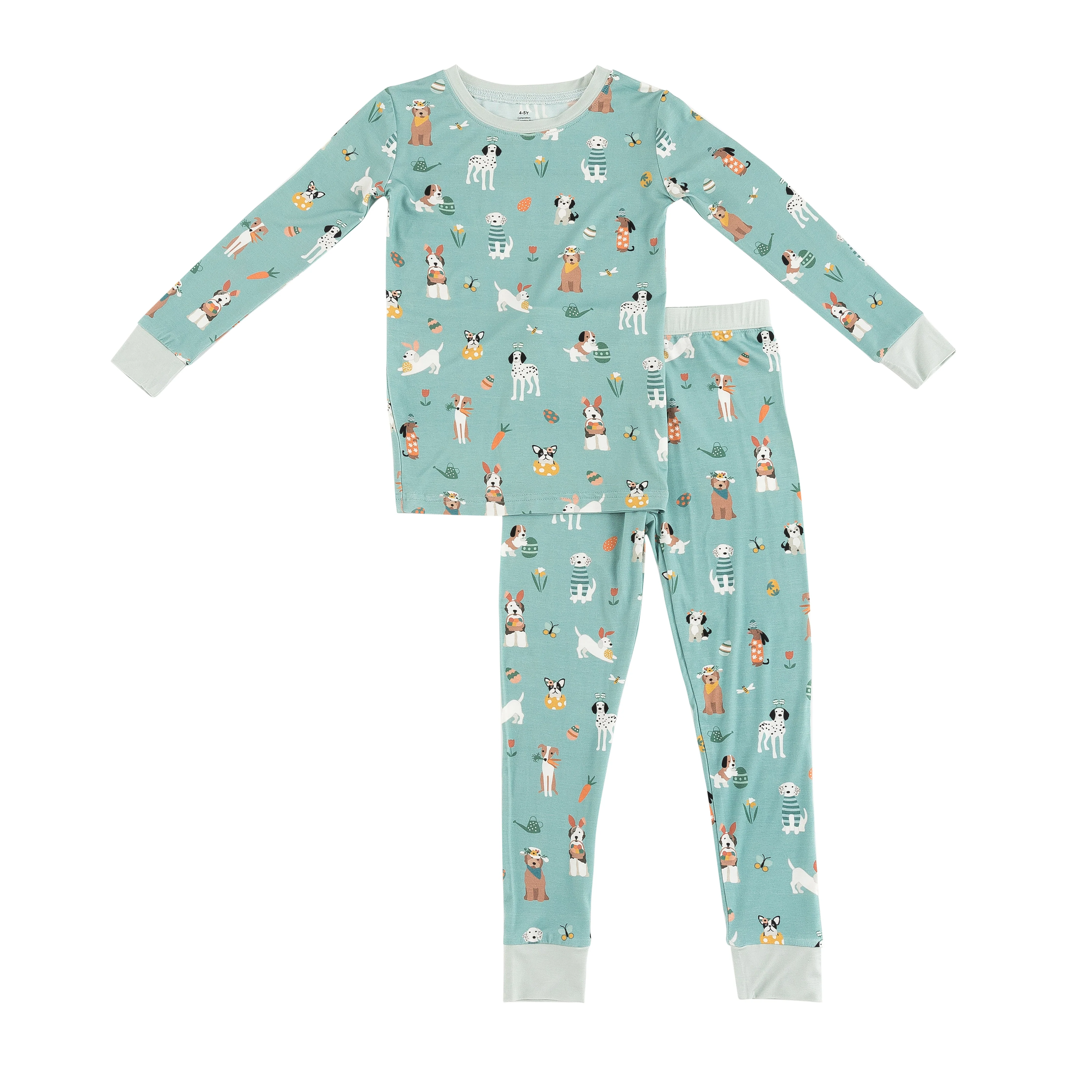 Puppy Egg Hunt (Long Sleeve PJ) - Aquamarine - Image 2
