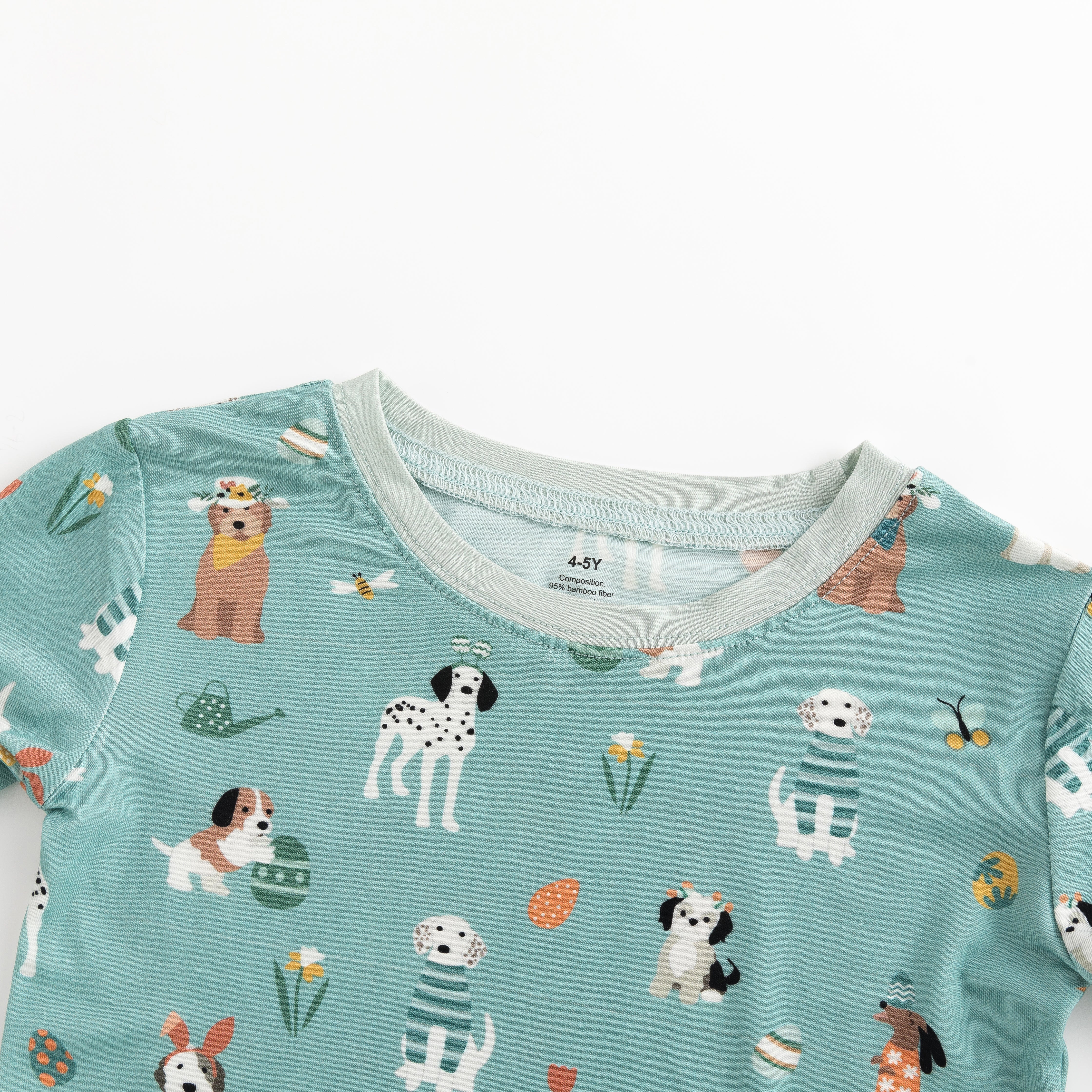 Puppy Egg Hunt (Long Sleeve PJ) - Aquamarine - Image 4