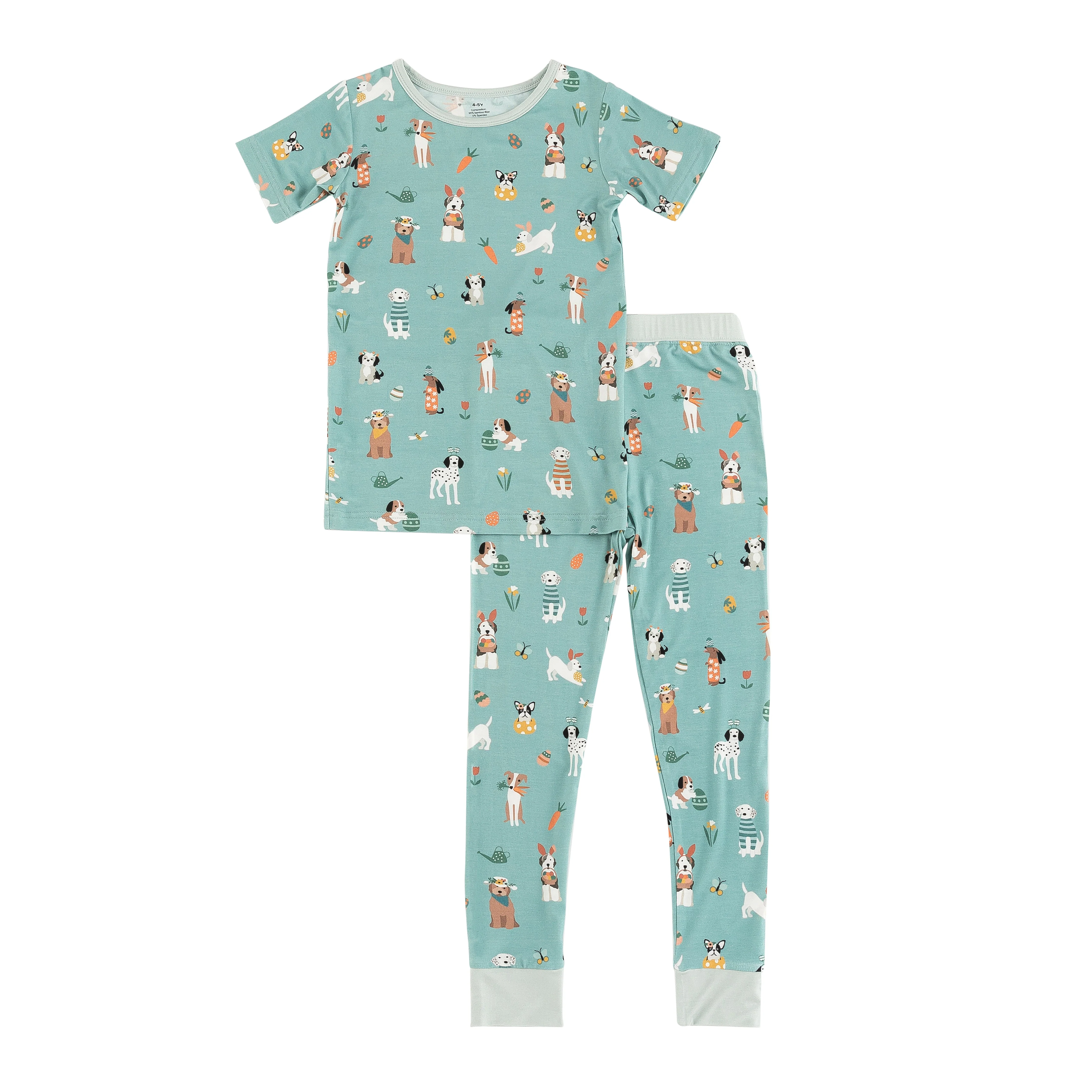 Puppy Egg Hunt (Short Sleeve PJ) - Aquamarine - Image 2
