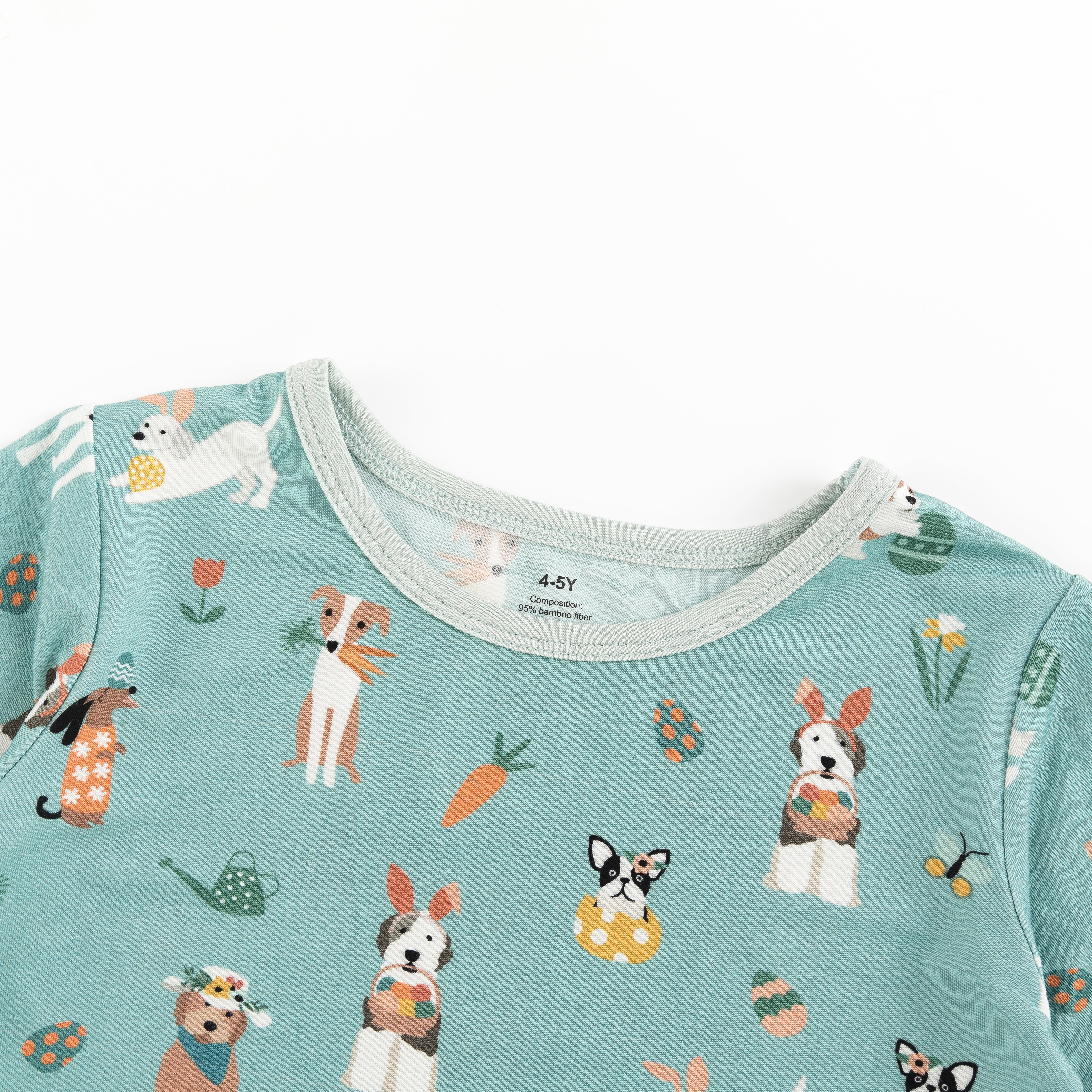 Puppy Egg Hunt (Short Sleeve PJ) - Aquamarine - Image 3