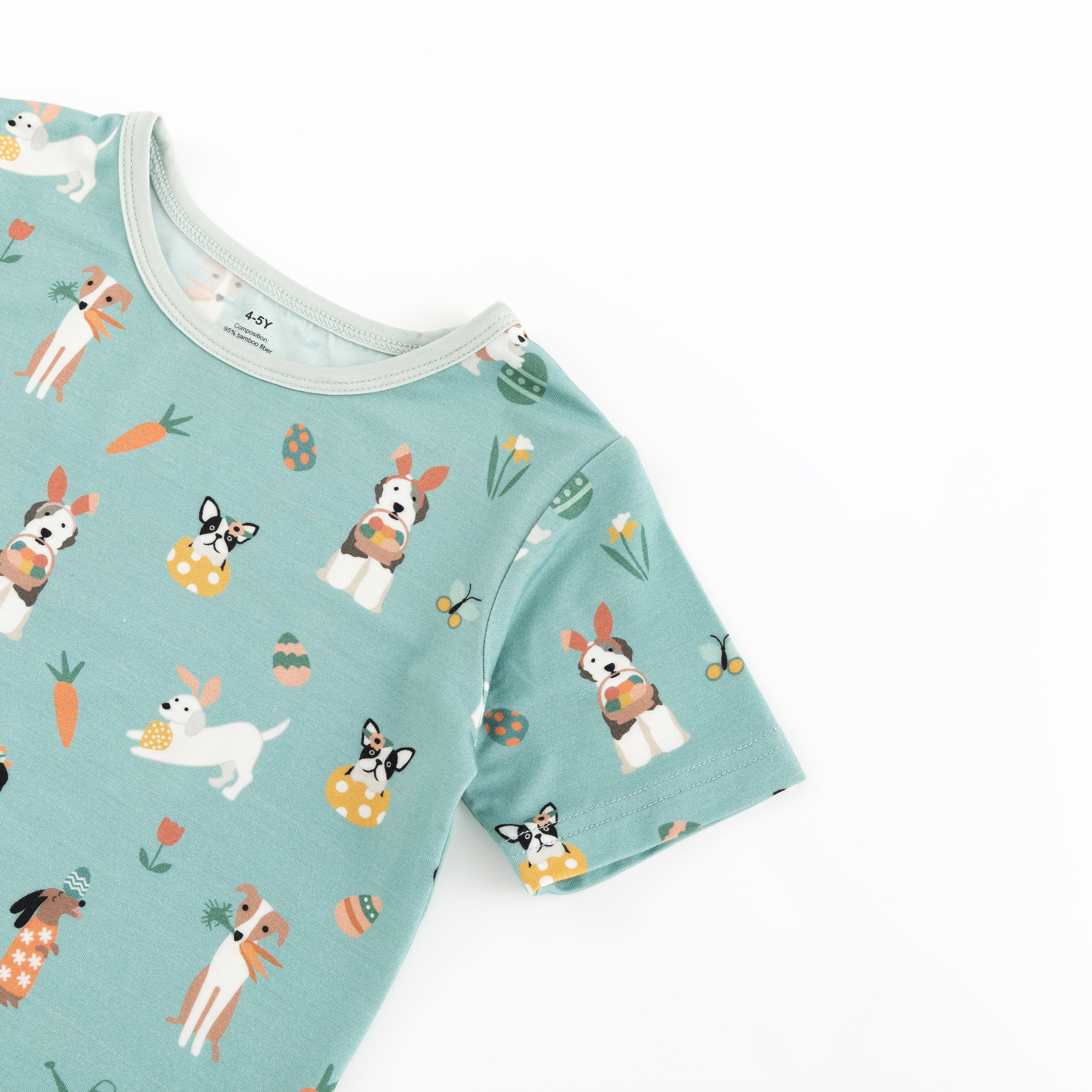 Puppy Egg Hunt (Short Sleeve PJ) - Aquamarine - Image 4
