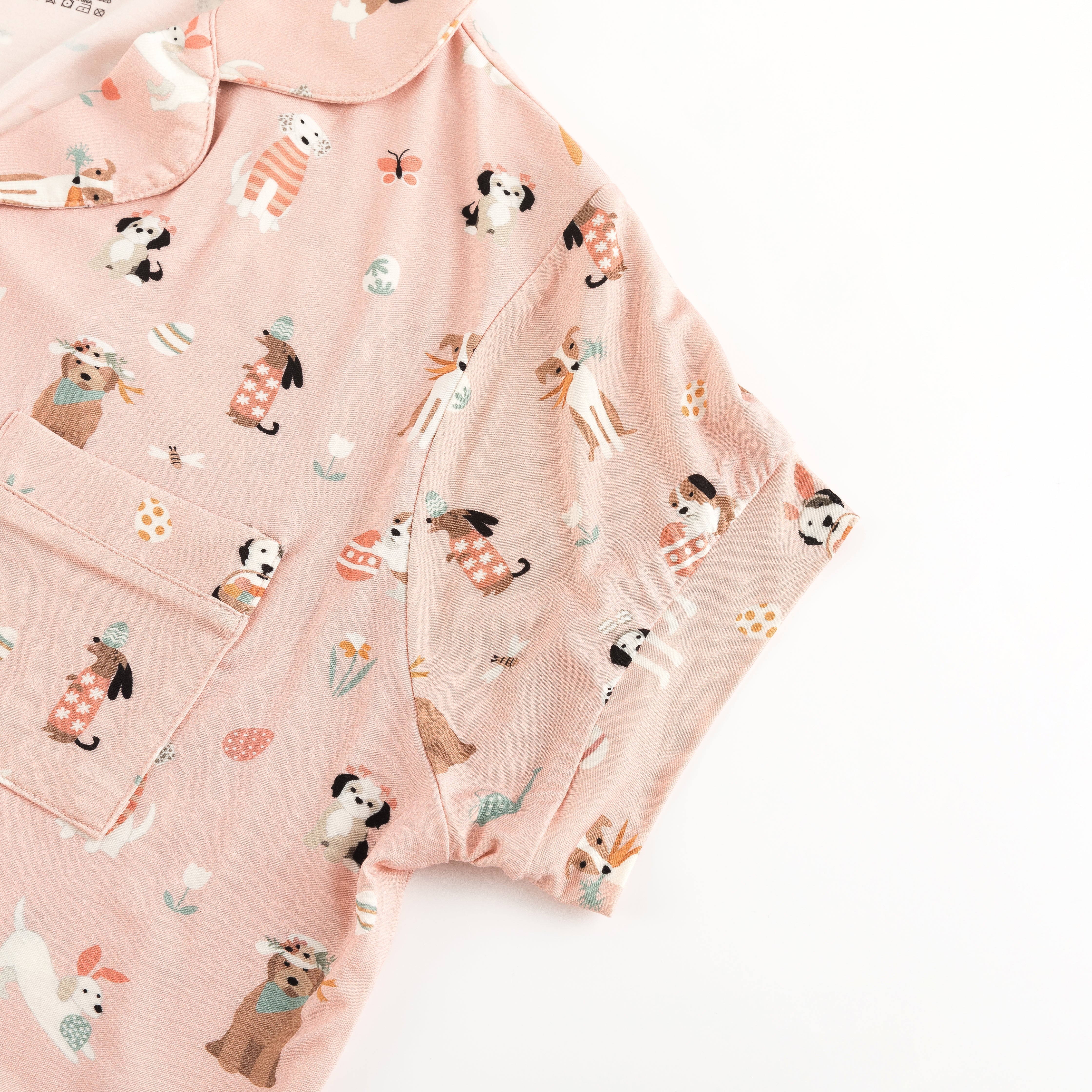 Puppy Egg Hunt (Women's Short Sleeve PJ) - Pink - Image 4