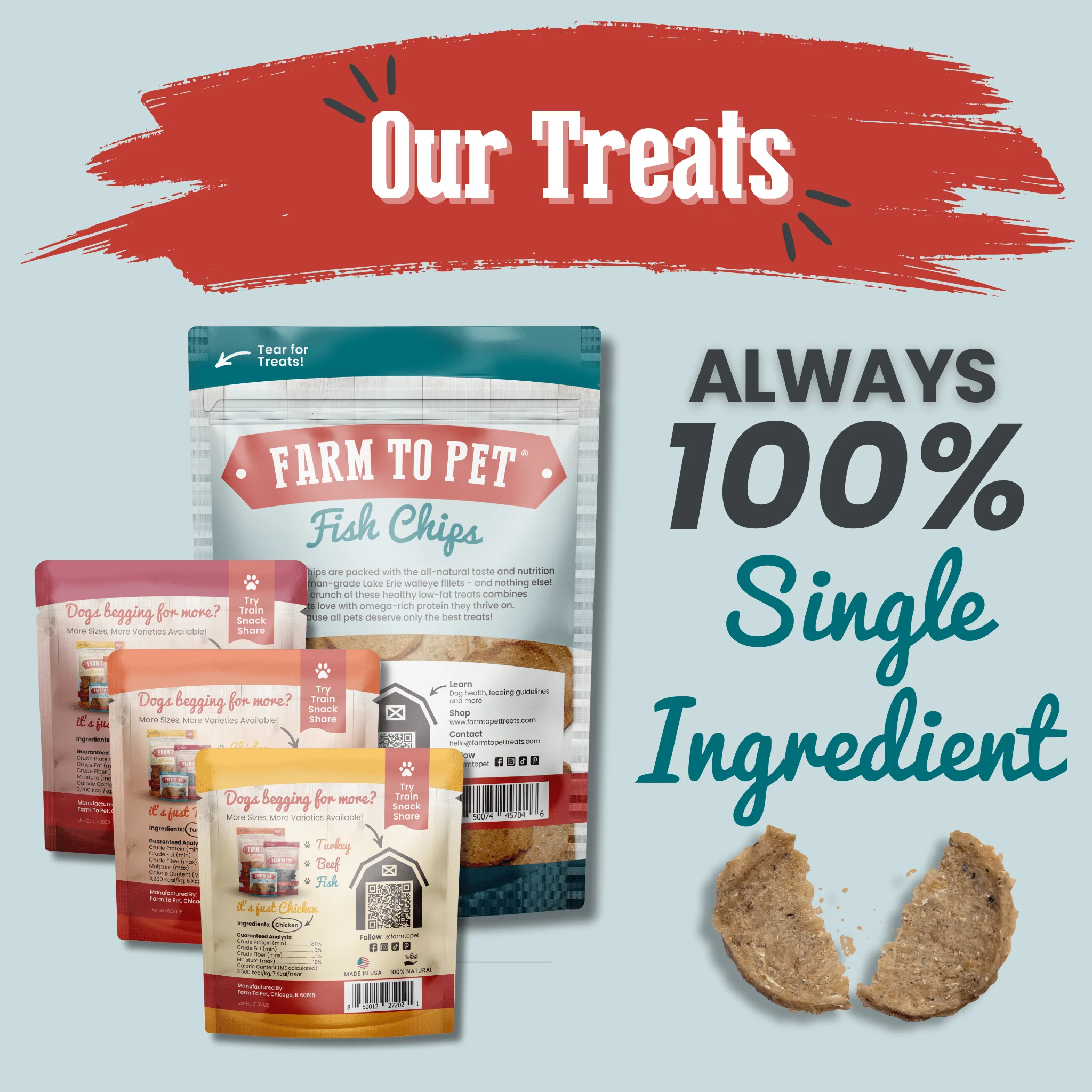 Puppy Packs 'n Snacks Dog Treat Starter Pack | Single-Ingredient Training Treats - Image 14