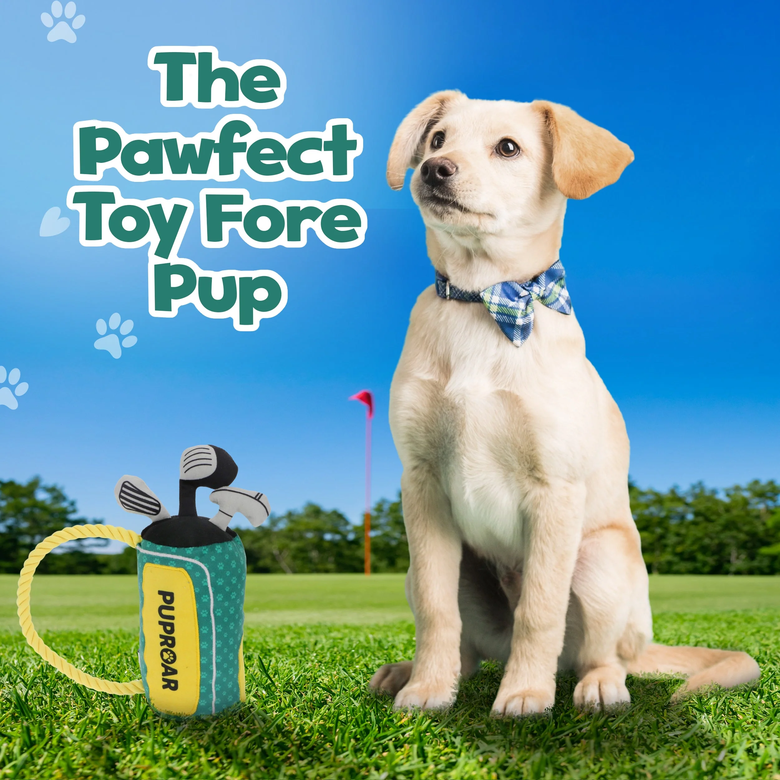 PUPROAR Golf Dog Toy- Squeaky and Crinkle and Squeaky Dog Toy- Ideal Birthday Dog Toy - Image 8