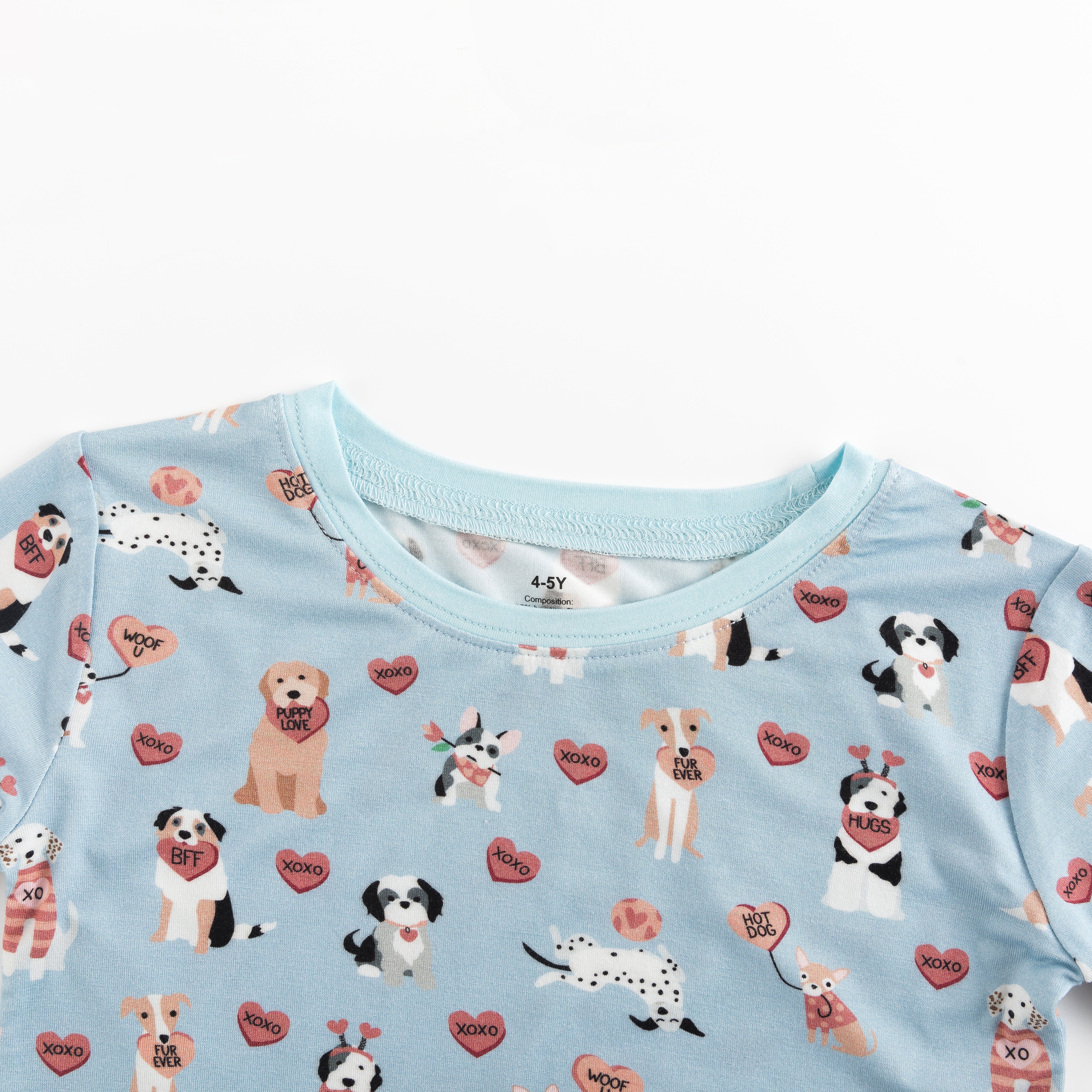 Pups & Kisses (Long Sleeve PJ) - Blue - Image 2