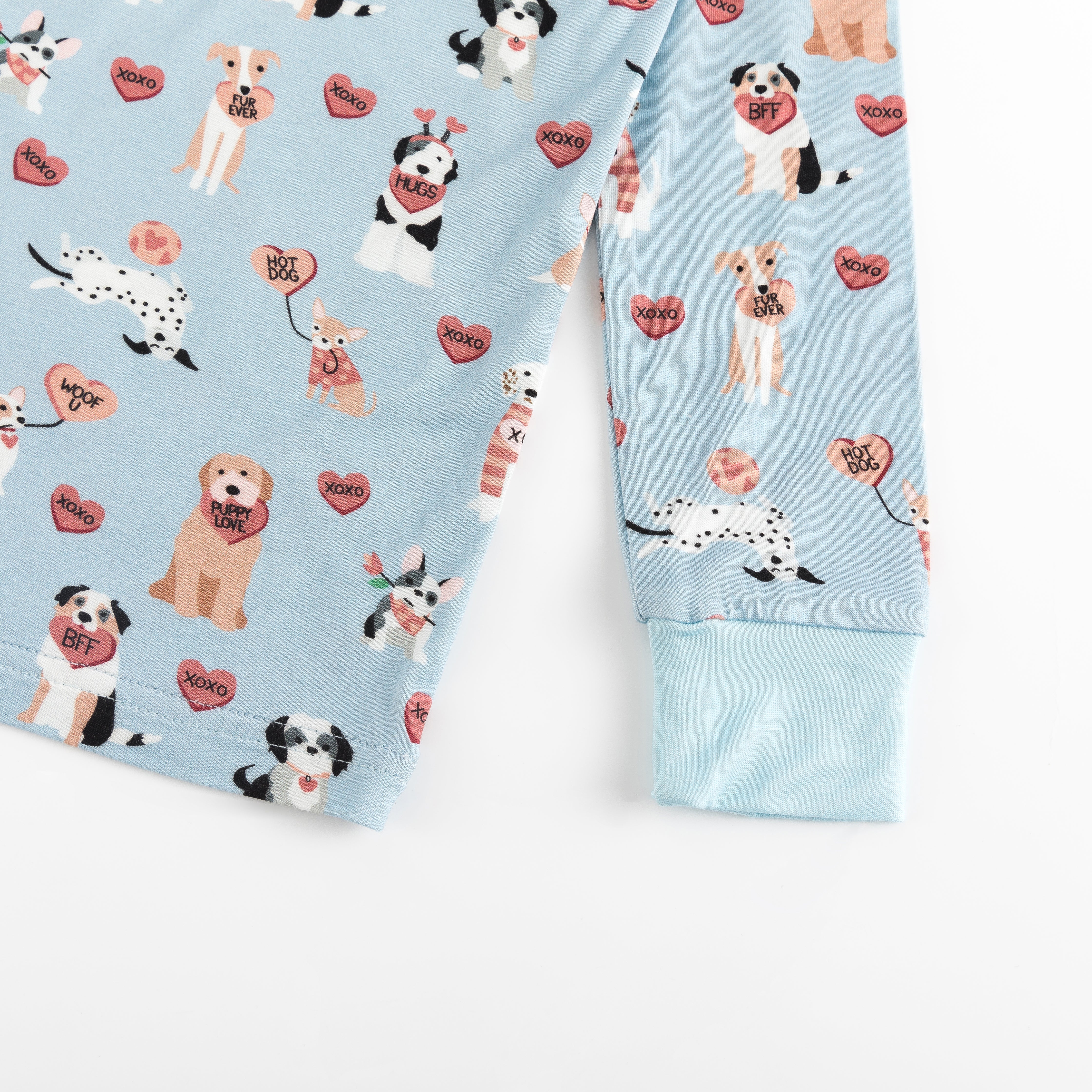 Pups & Kisses (Long Sleeve PJ) - Blue - Image 3