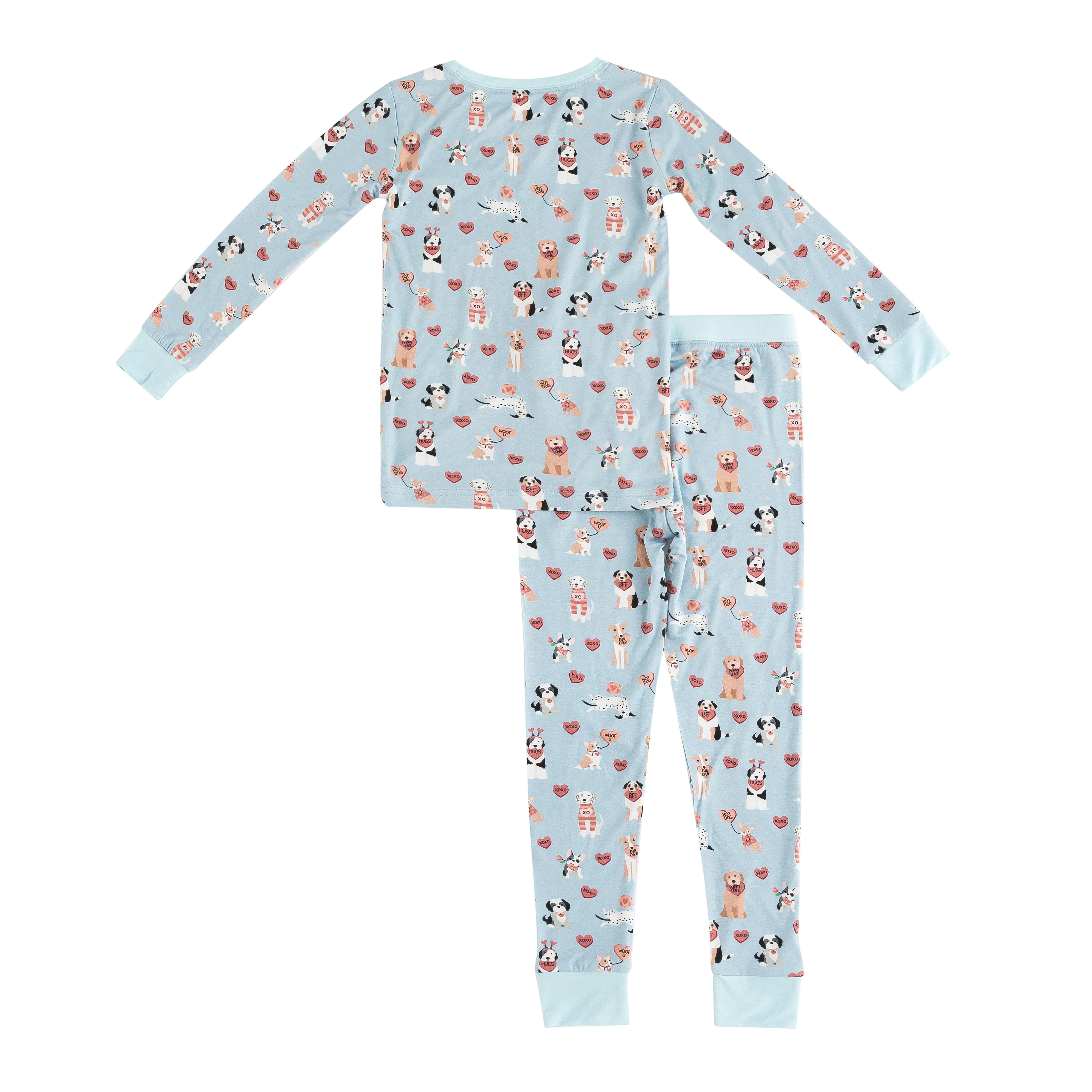 Pups & Kisses (Long Sleeve PJ) - Blue - Image 6