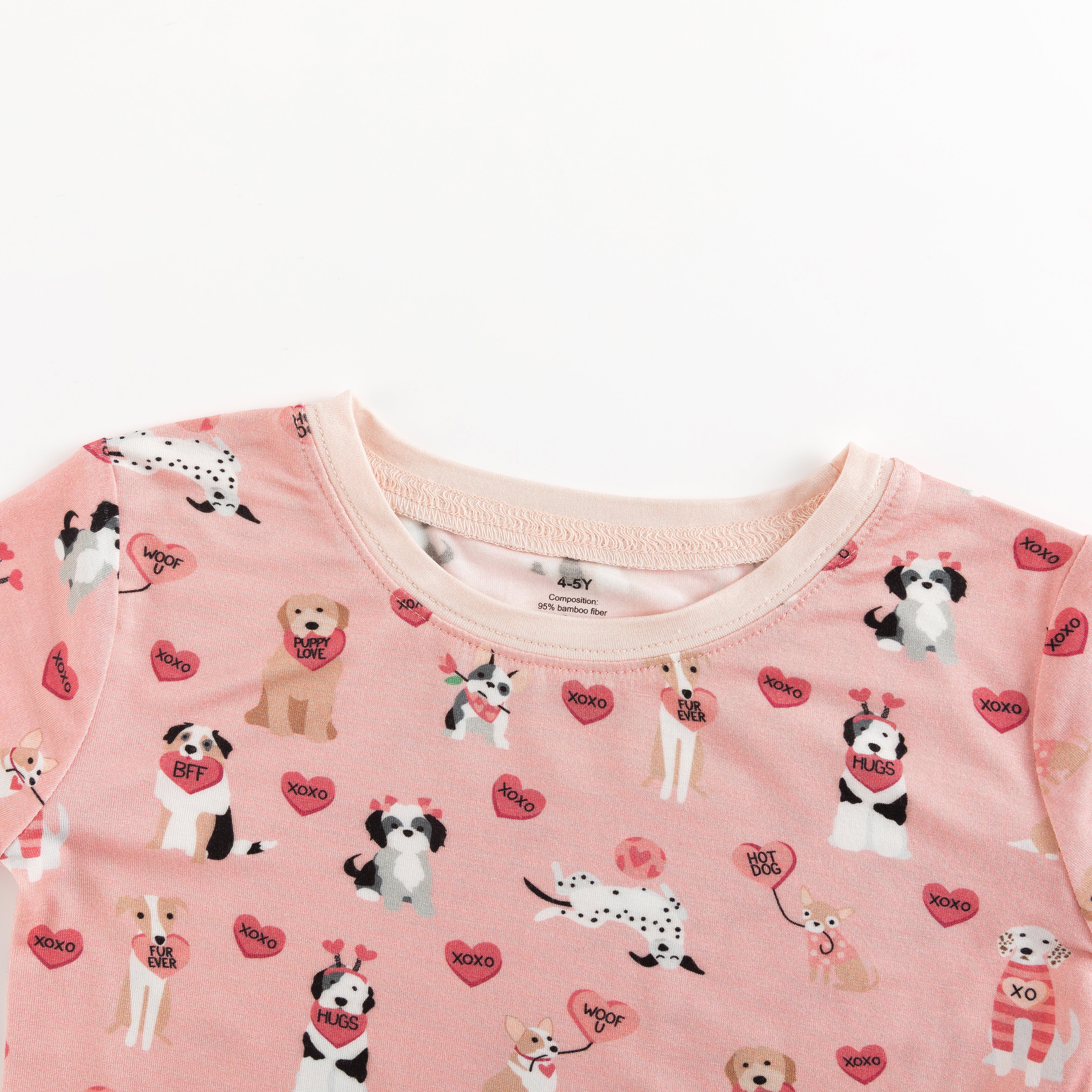 Pups & Kisses (Long Sleeve PJ) - Pink - Image 3