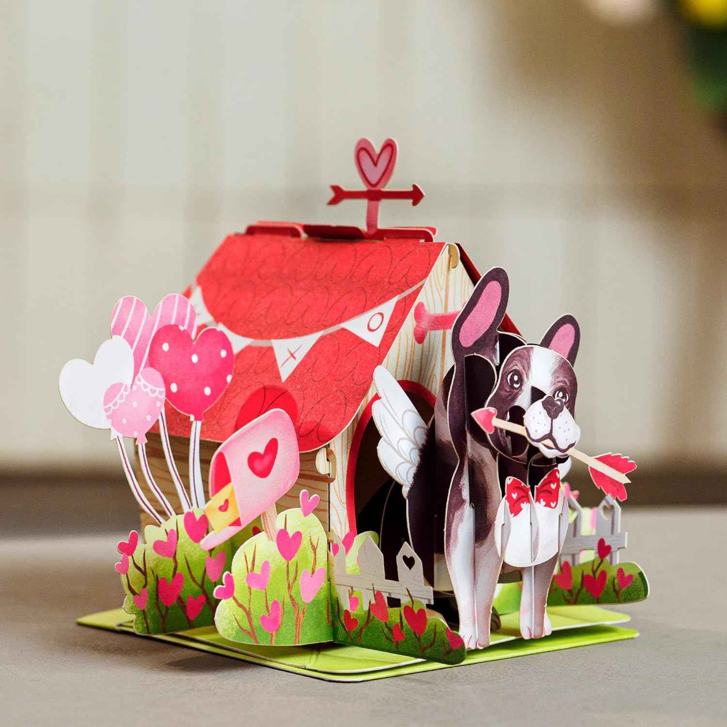 Pup's Love Cabin Pop Up Card, with Keepsake - 5"x7" - Image 8
