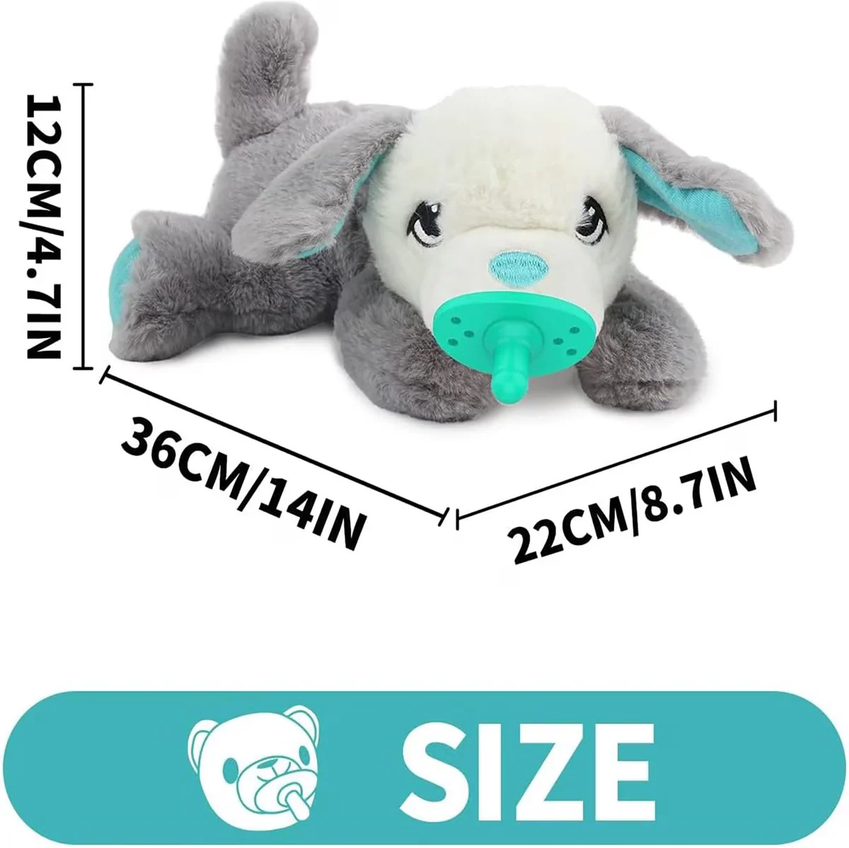 Pups - Puppy Soothing Heartbeat Warm Bear Comfort Dog Sleep Aid Plush Toy - Pacifier Buddy - Image 6