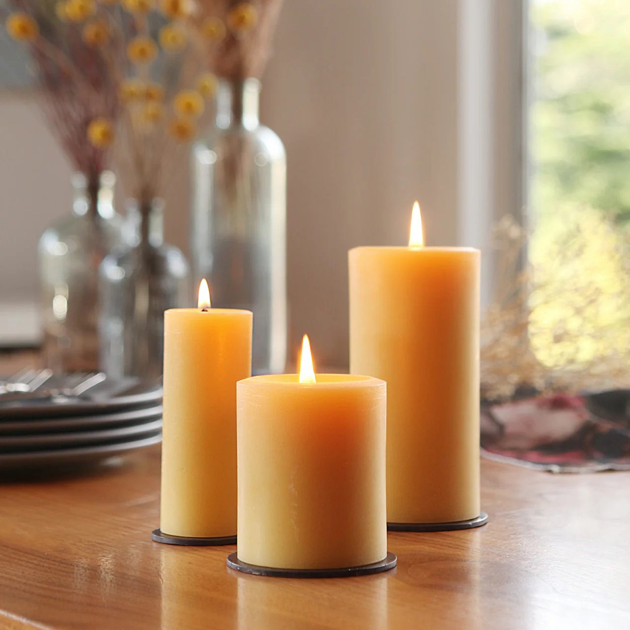 Pure Beeswax Pillars - Image 3