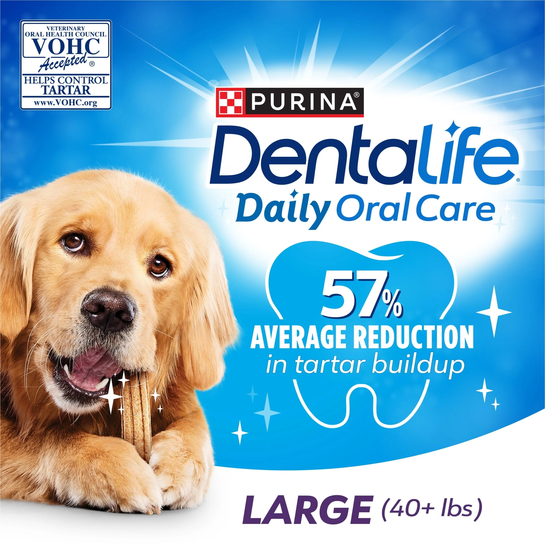 Purina Daily Oral Care Large Dog Treats Dental Chews with Chicken - Image 2