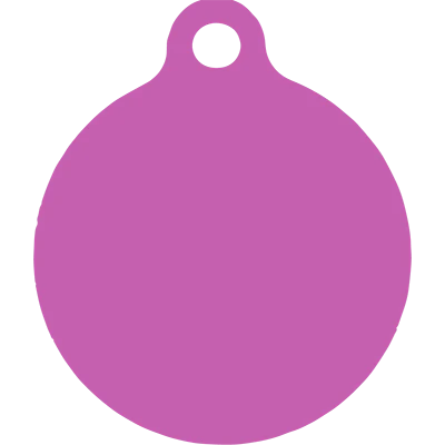 Purple Argyle Plaid HD Dog ID Tag - Image 4