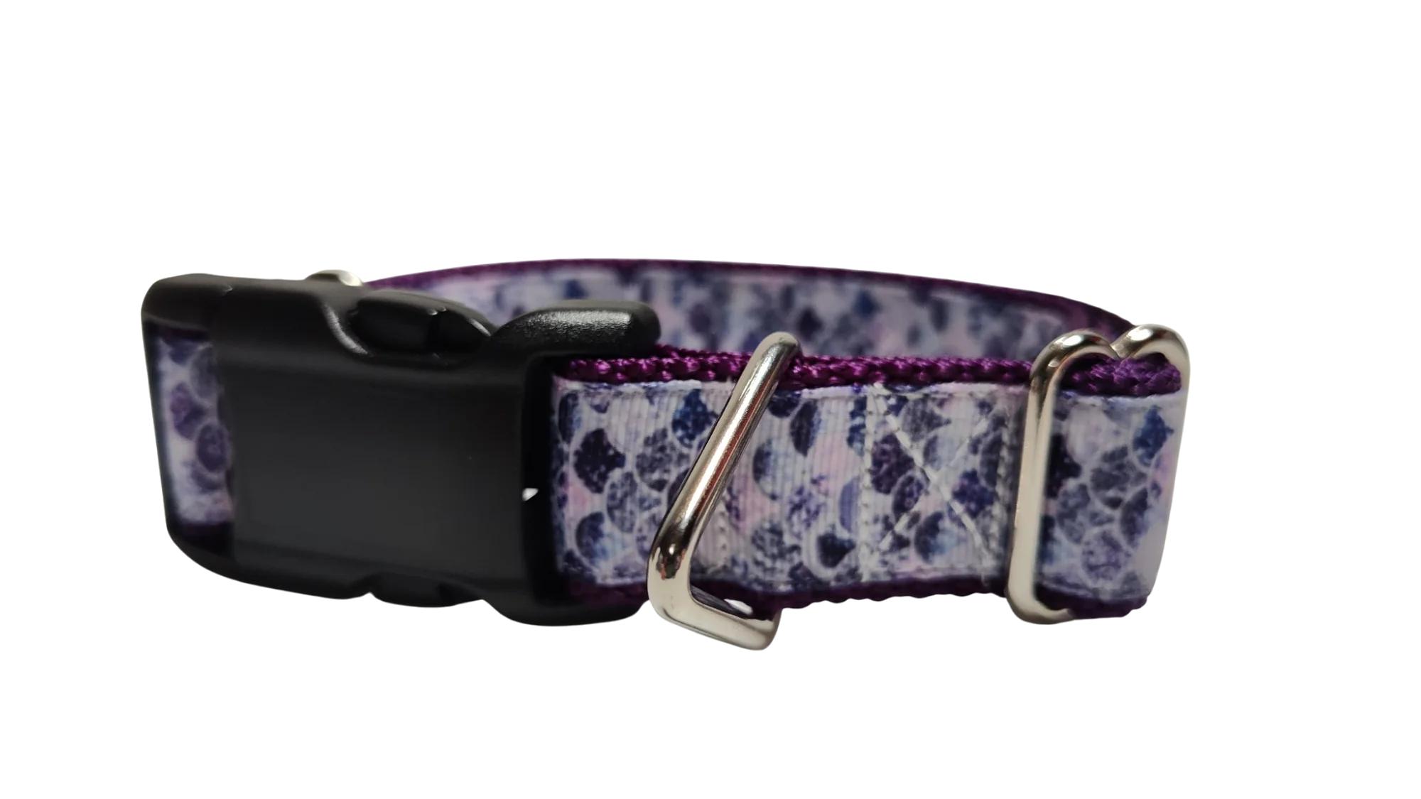 Purple Scales Nylon Dog Collar - Image 2