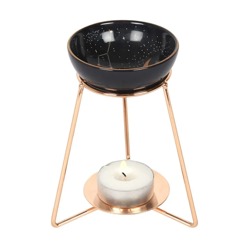 Purple Star Sign Oil Burner and Wax Warmer On Metal Base - Image 2